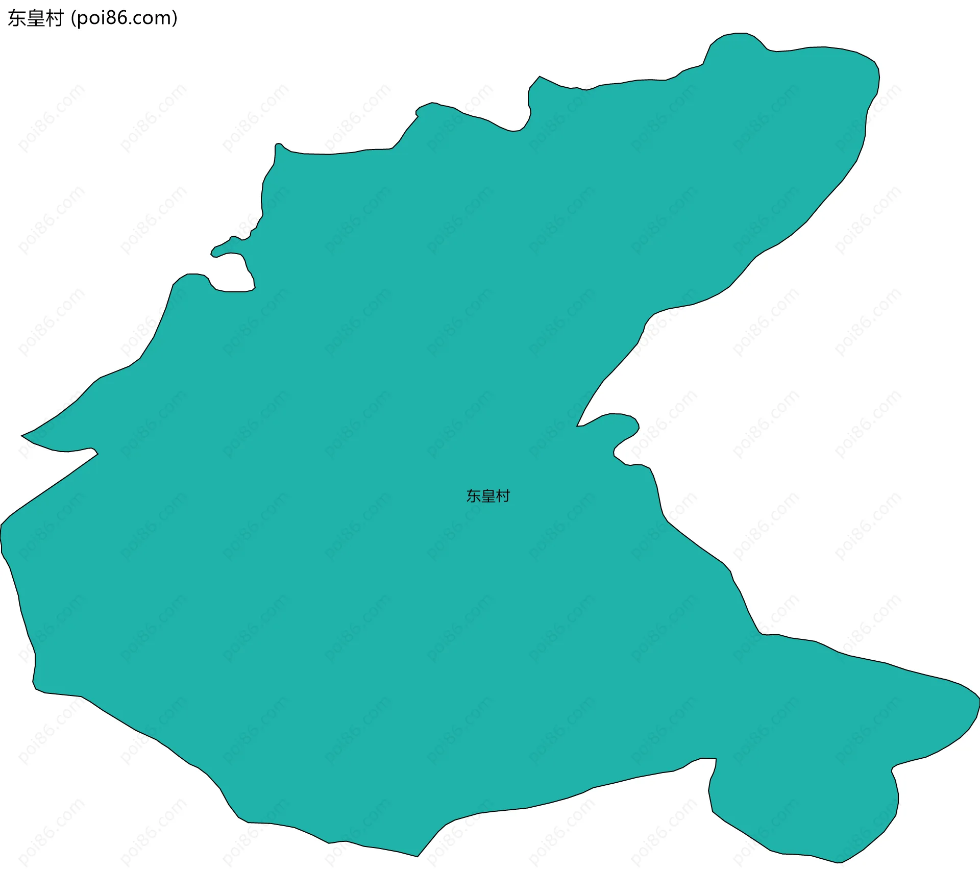 东皇村边界地图