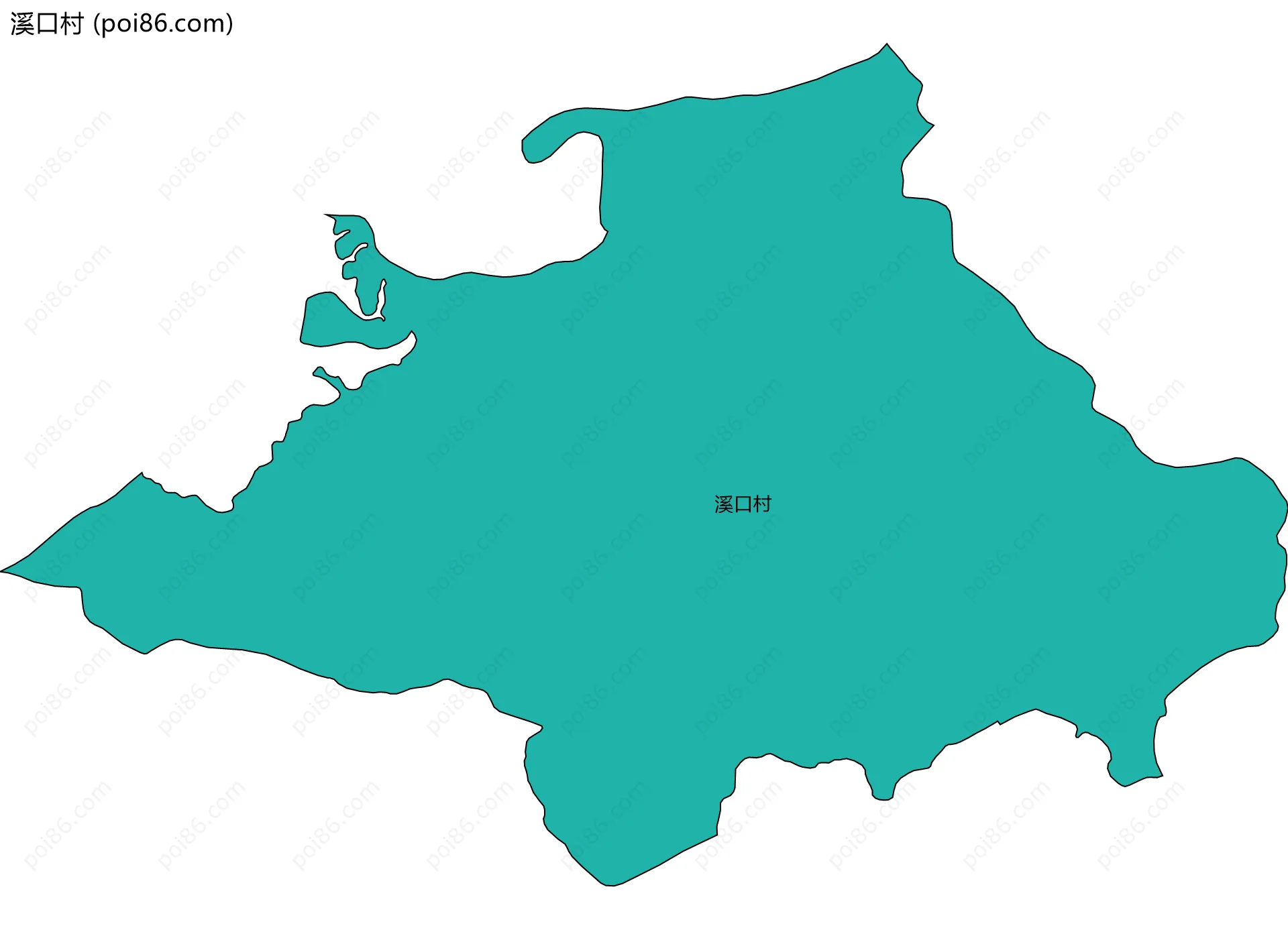 溪口村边界地图