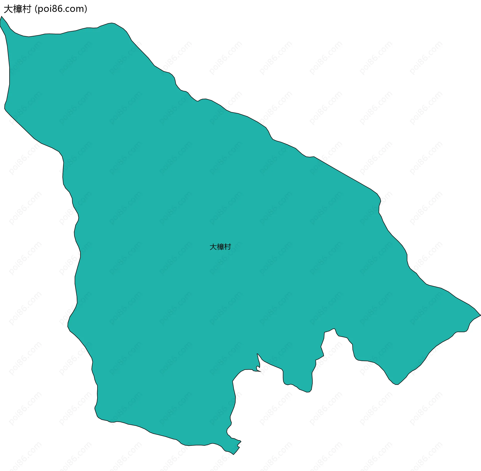 大樟村边界地图