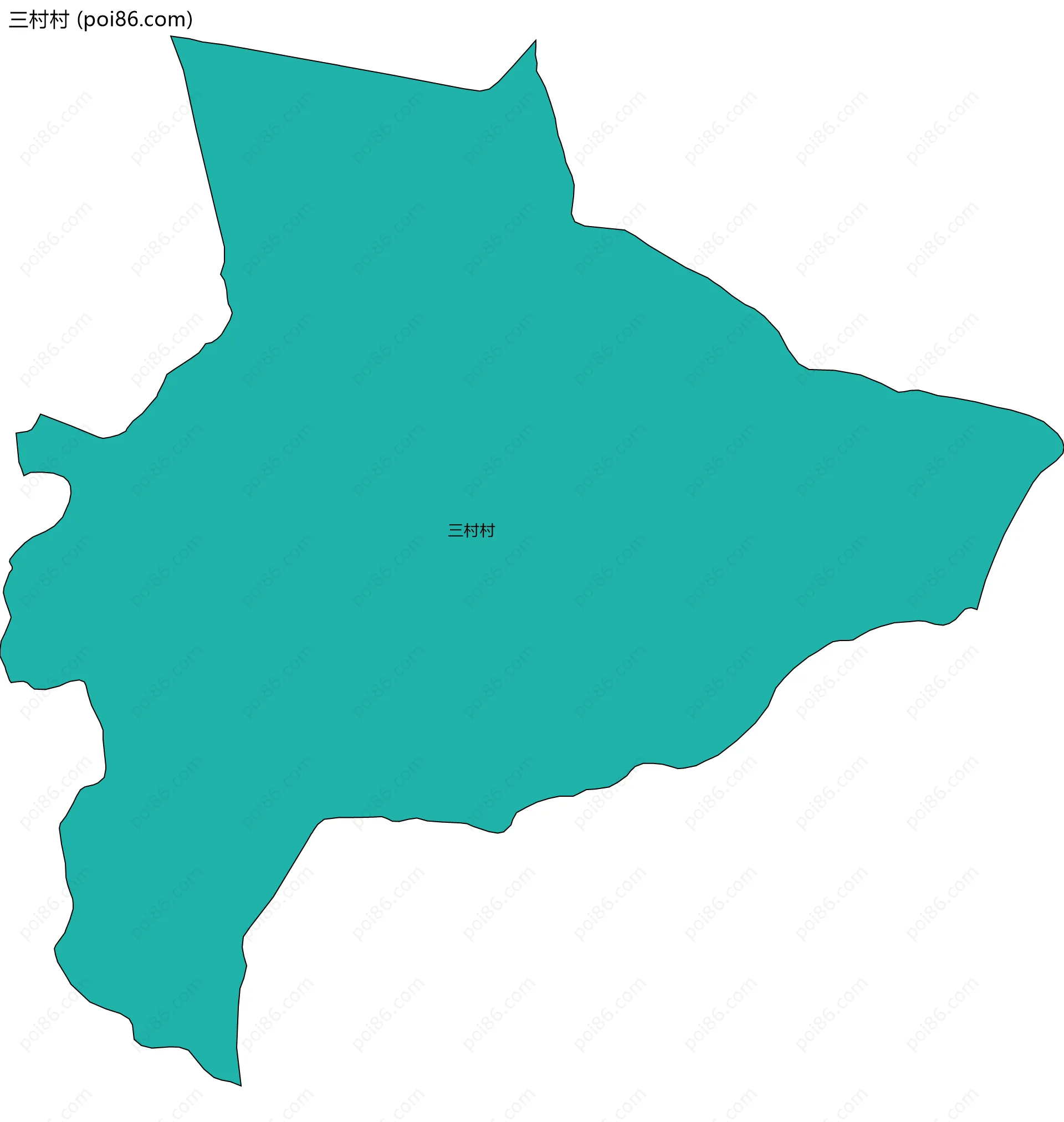 三村村边界地图