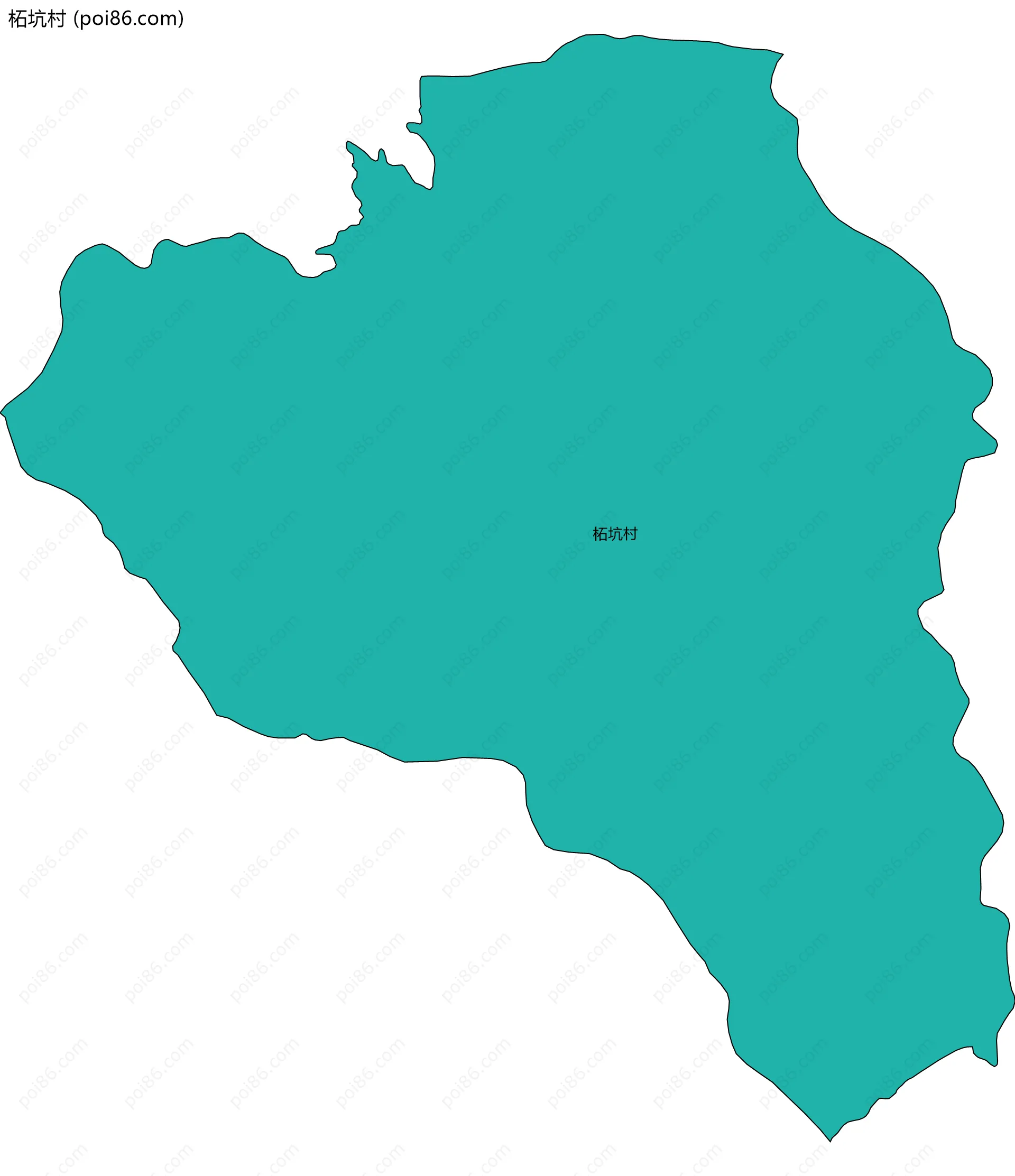 柘坑村边界地图