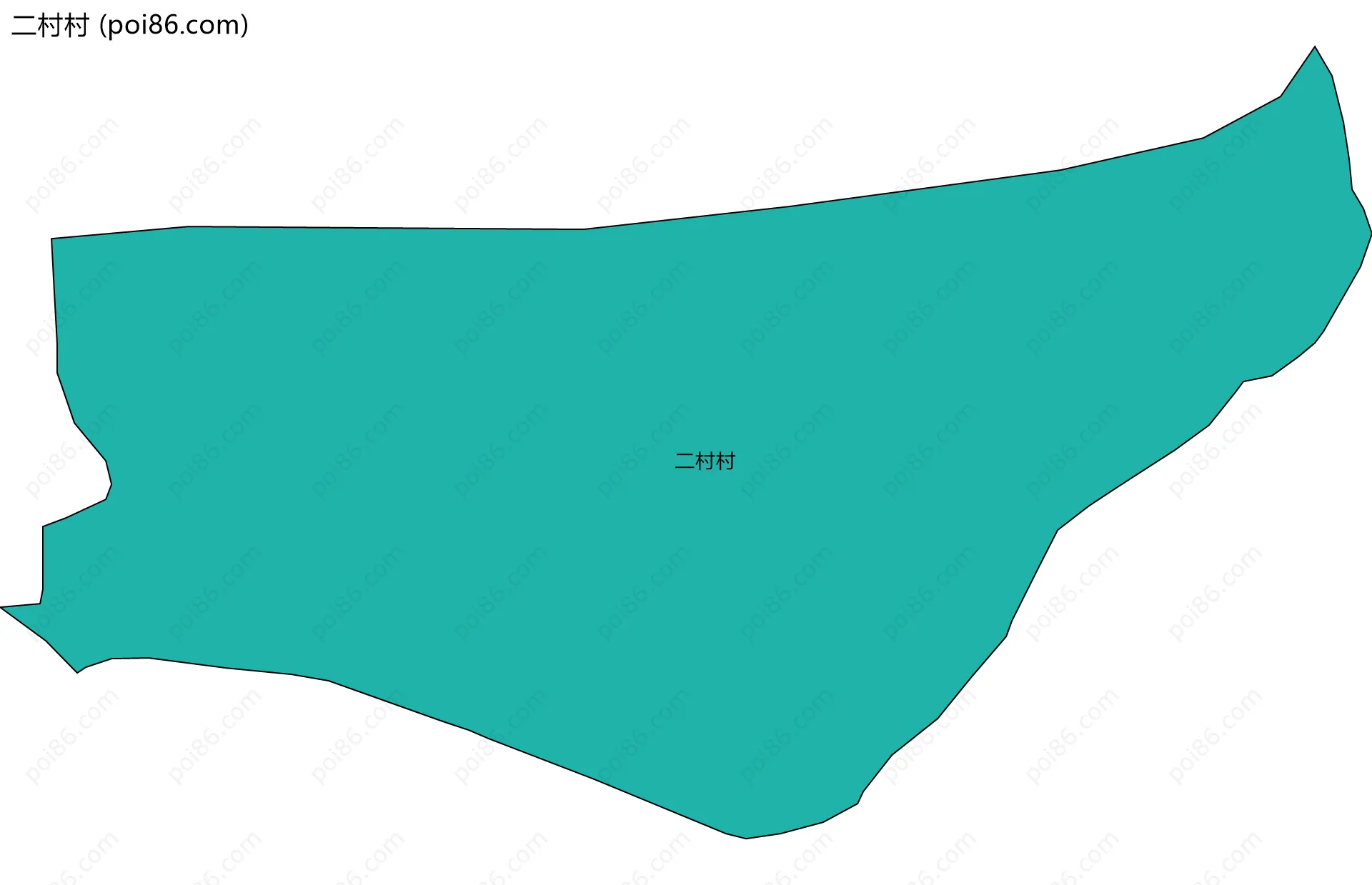 二村村边界地图