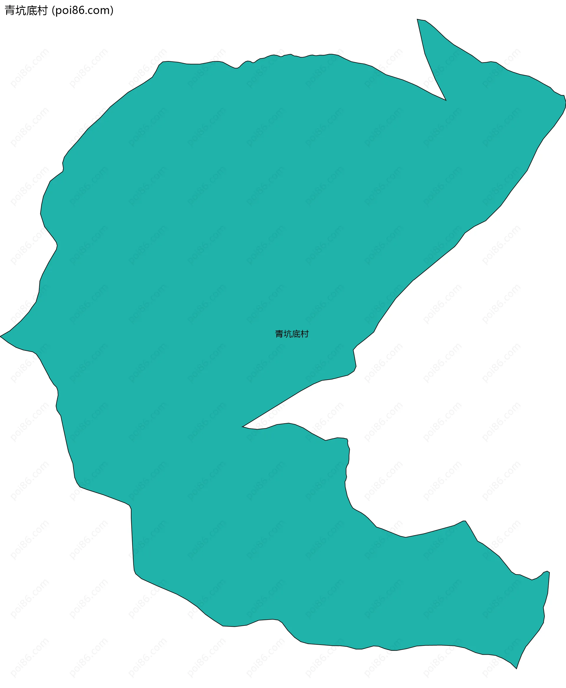 青坑底村边界地图