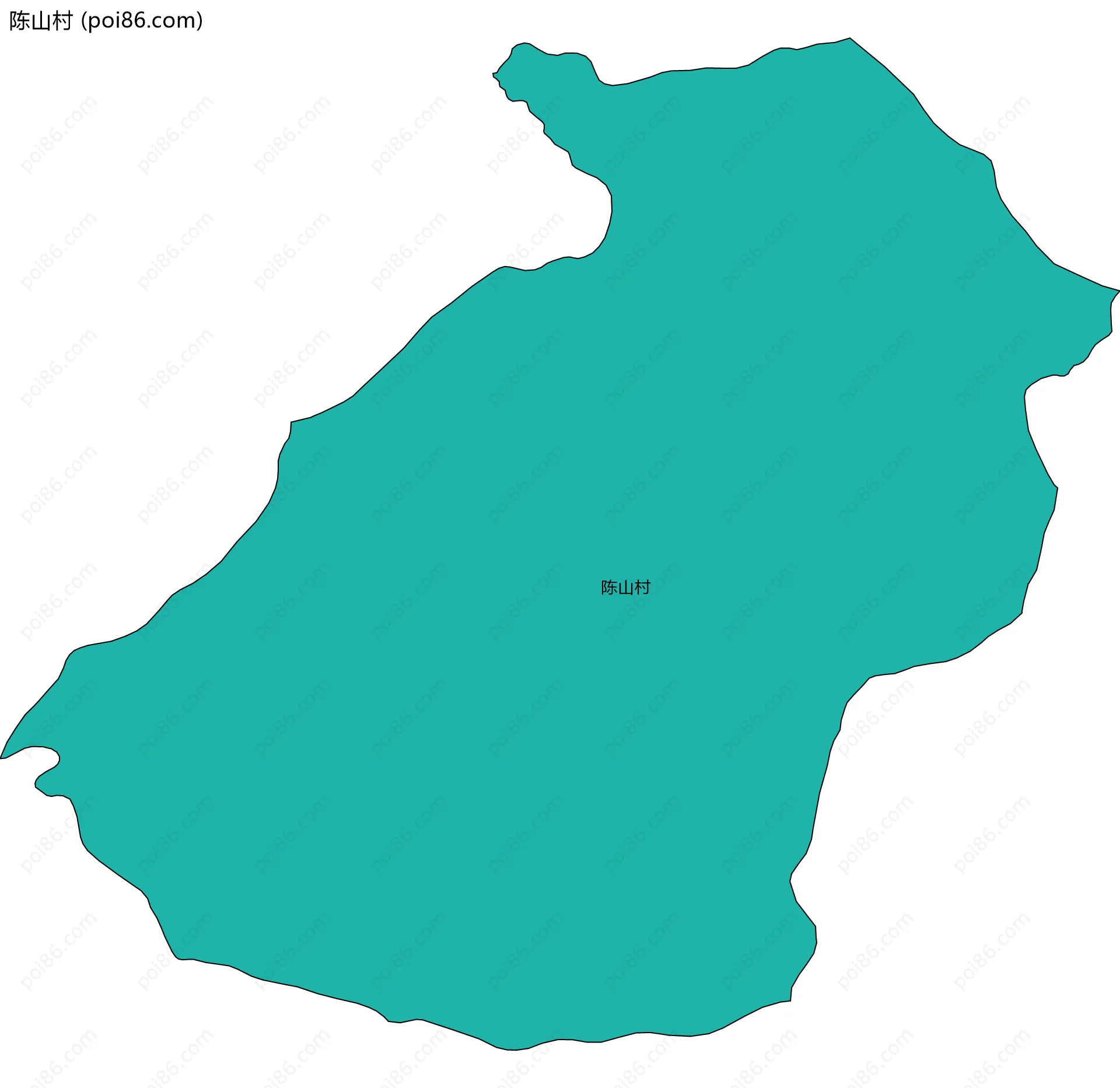 陈山村边界地图