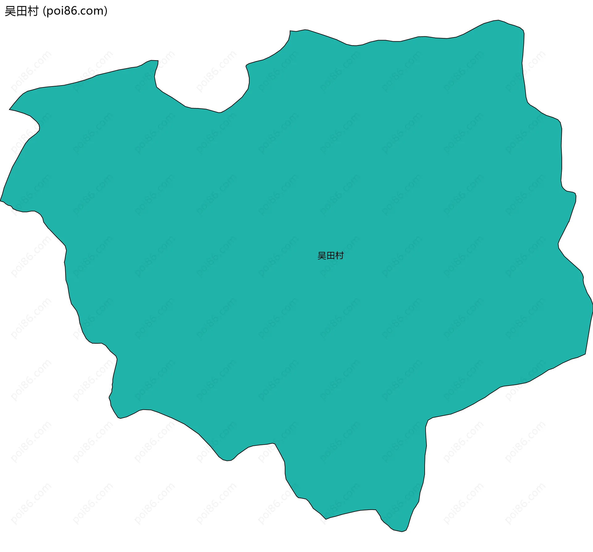 吴田村边界地图
