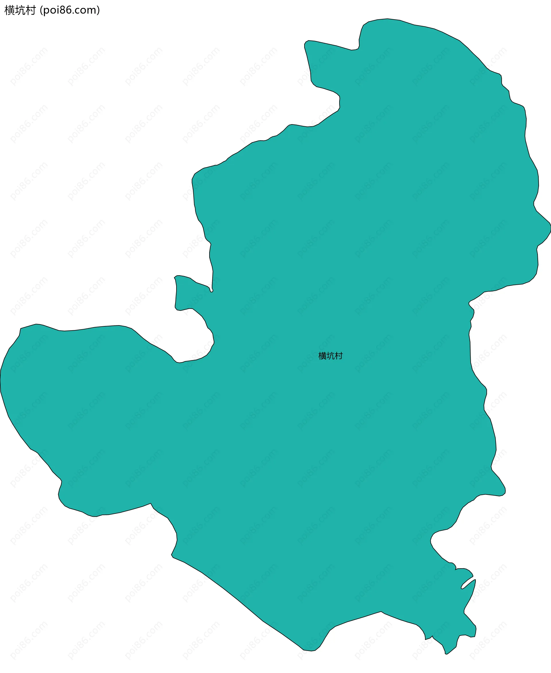 横坑村边界地图