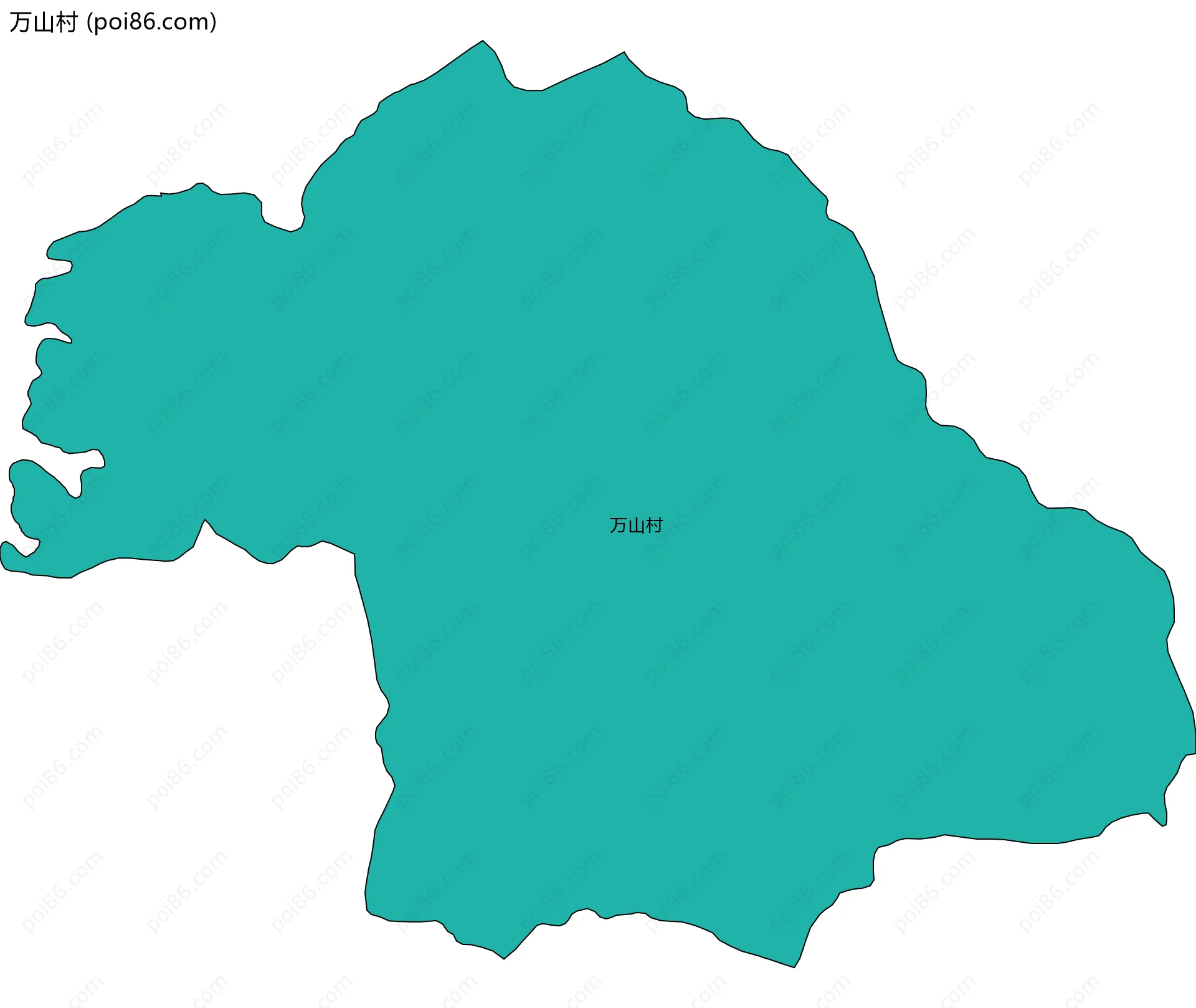 万山村边界地图