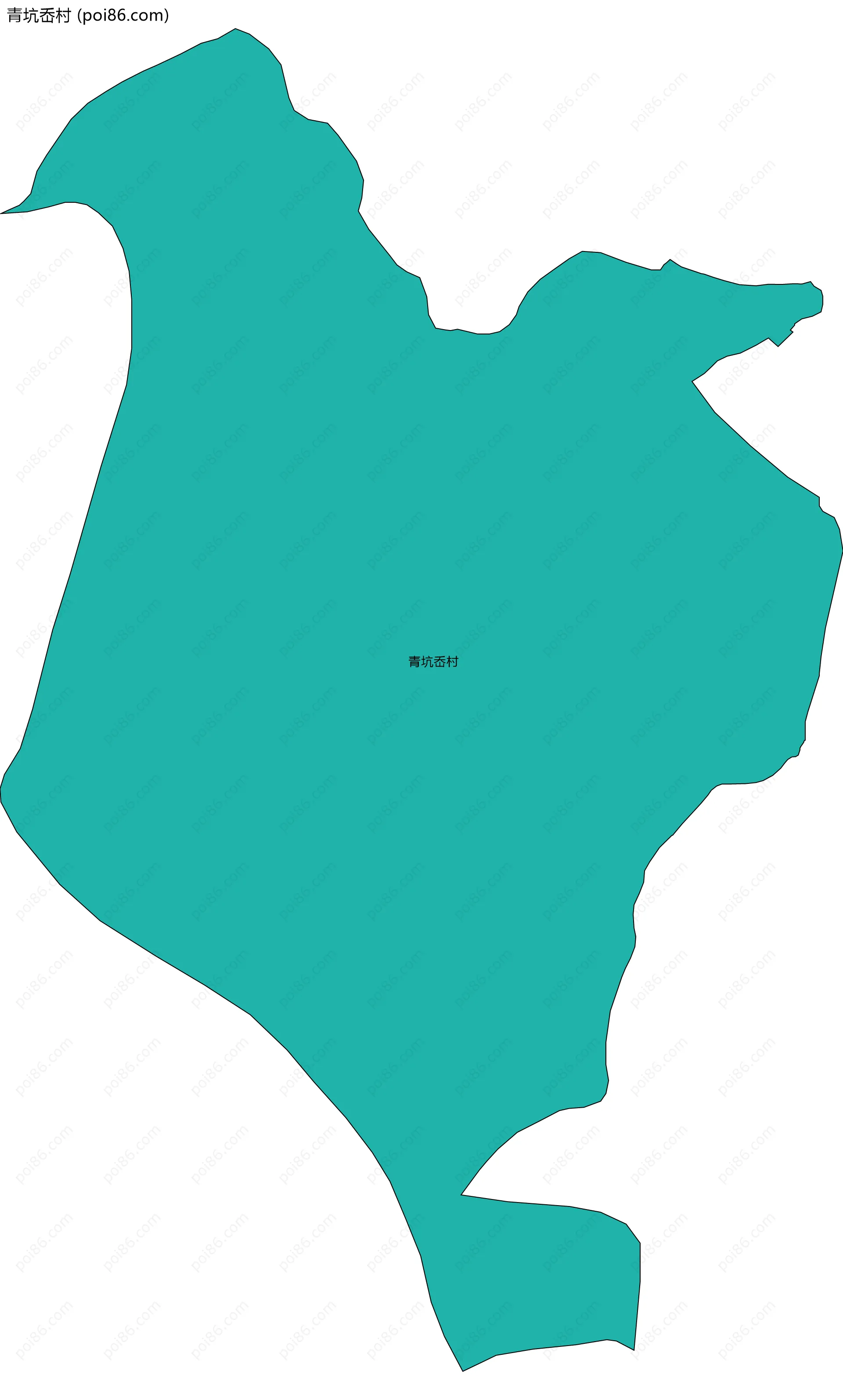 青坑岙村边界地图