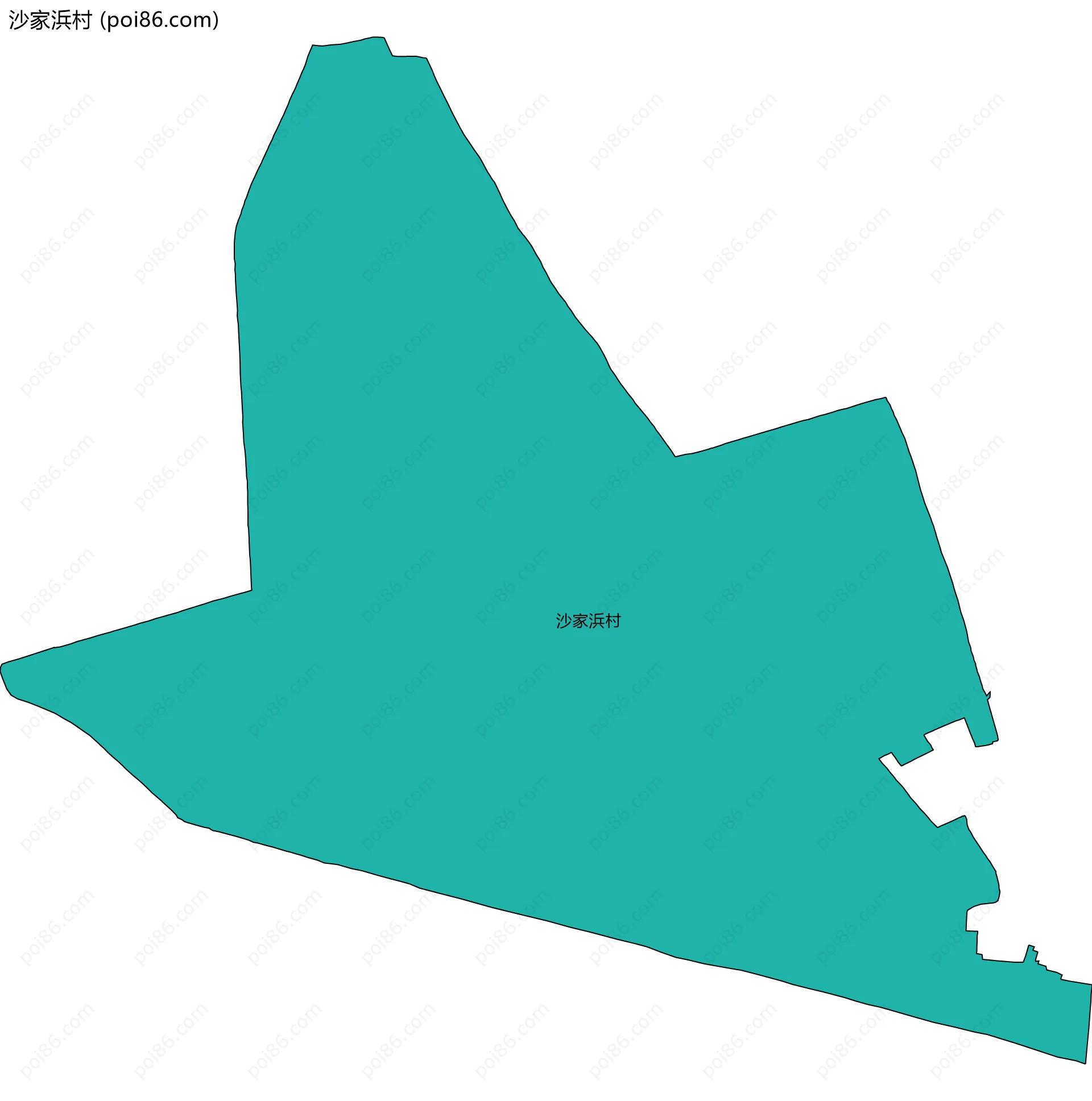 沙家浜村边界地图