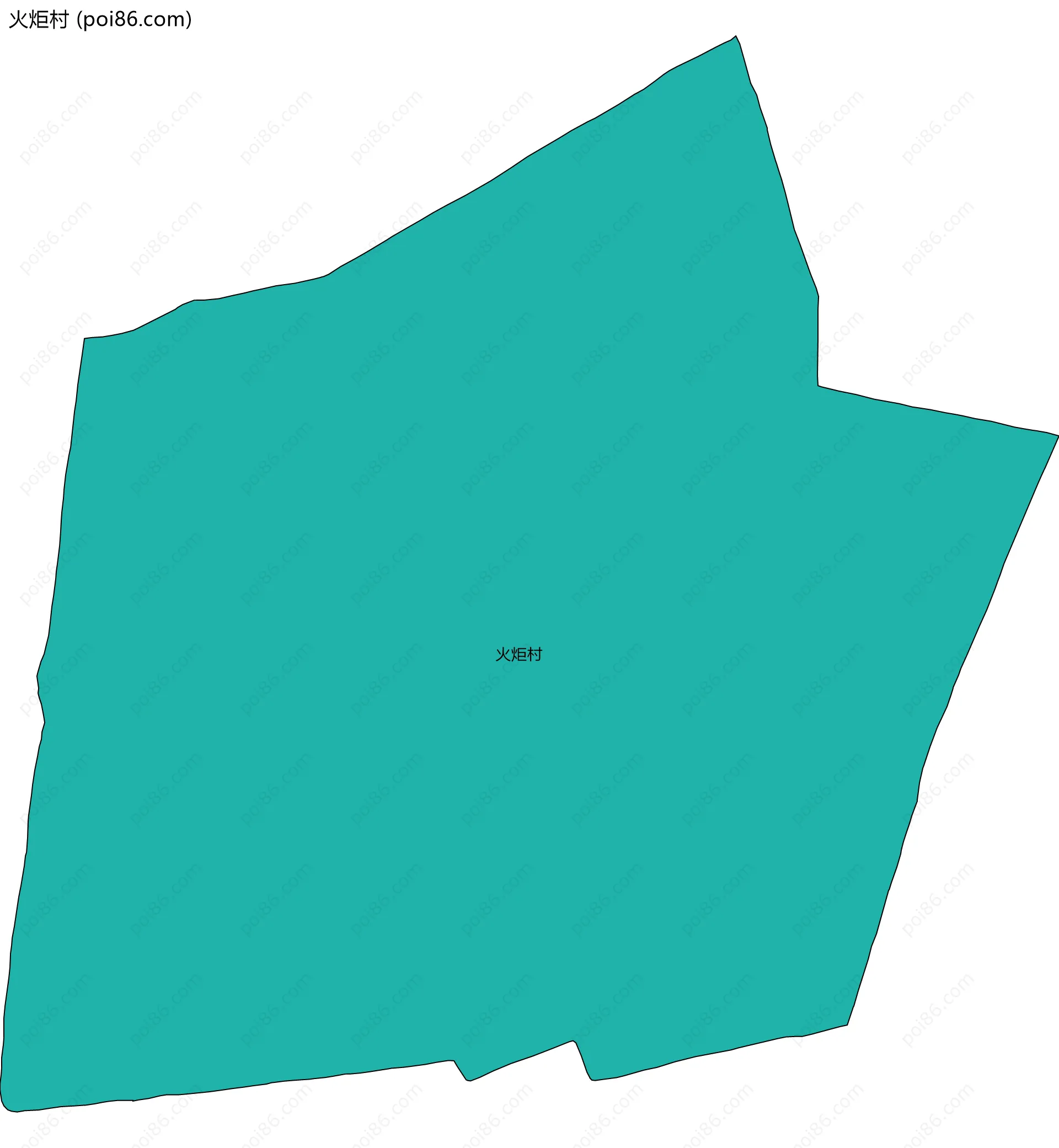 火炬村边界地图