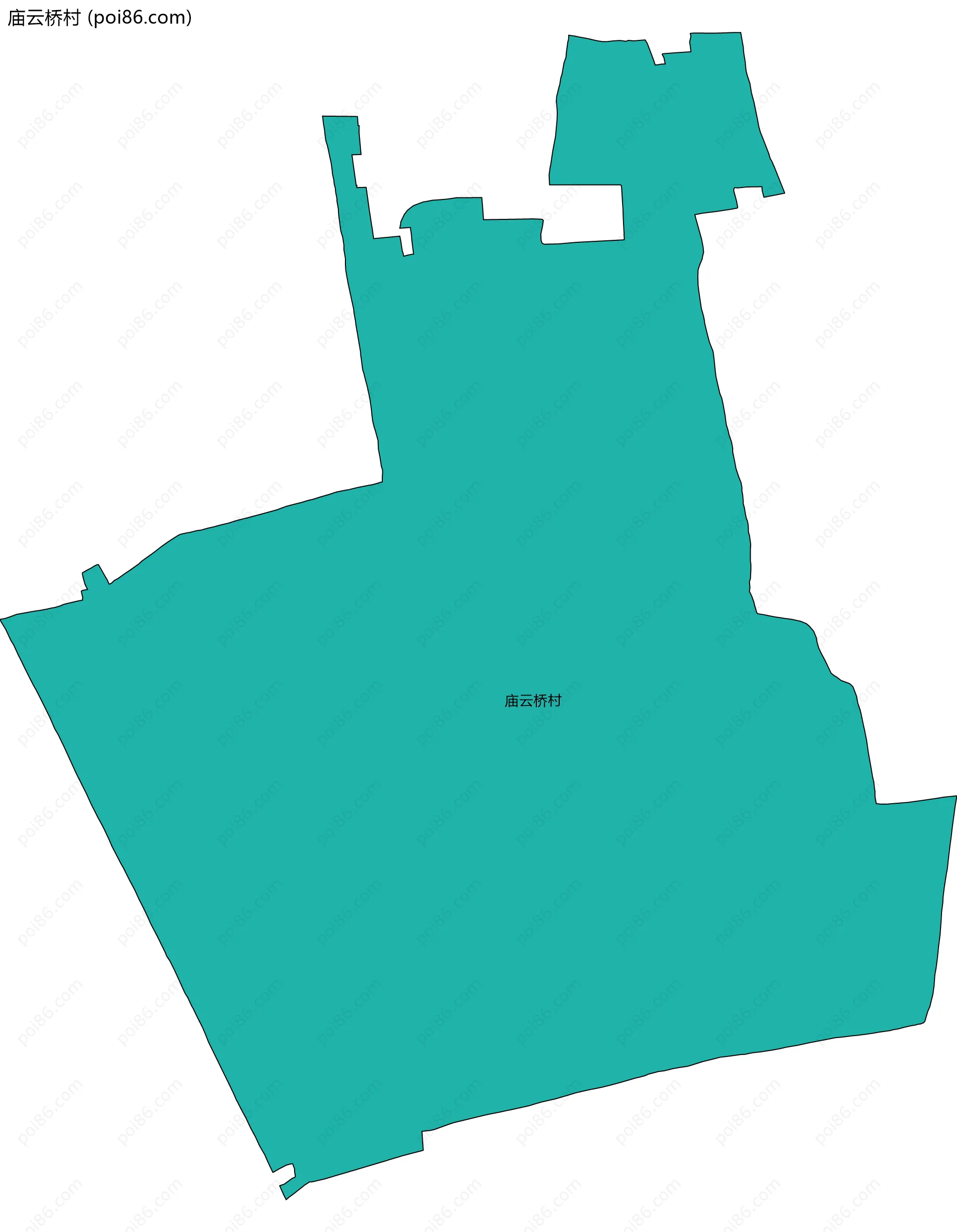庙云桥村边界地图