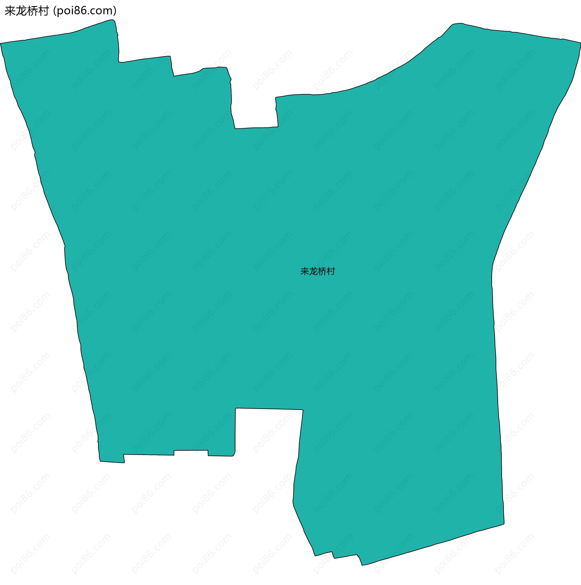 来龙桥村边界地图