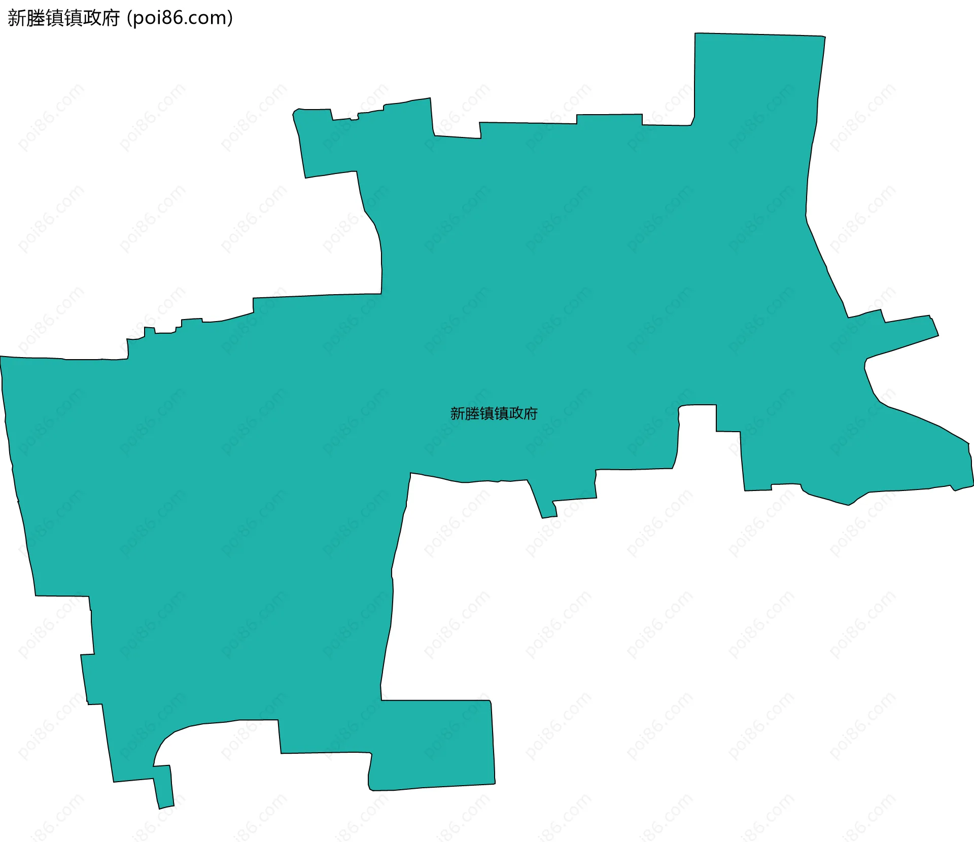 新塍镇镇政府边界地图