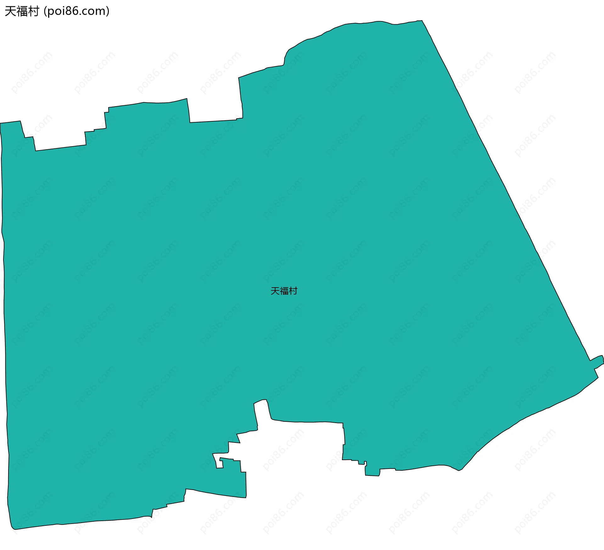 天福村边界地图