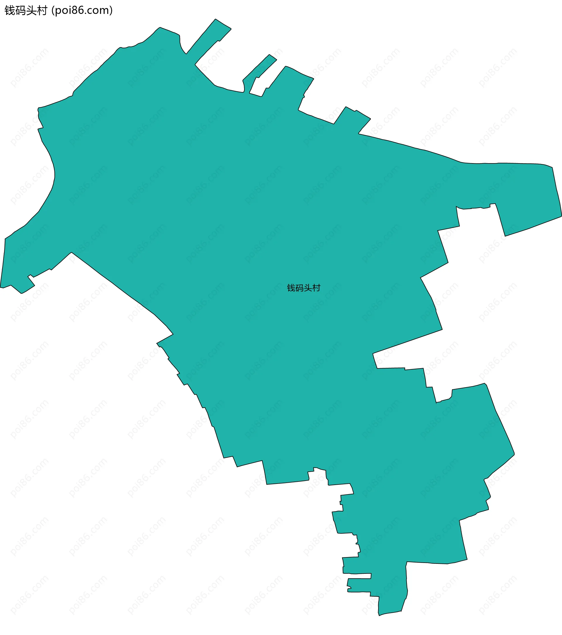 钱码头村边界地图