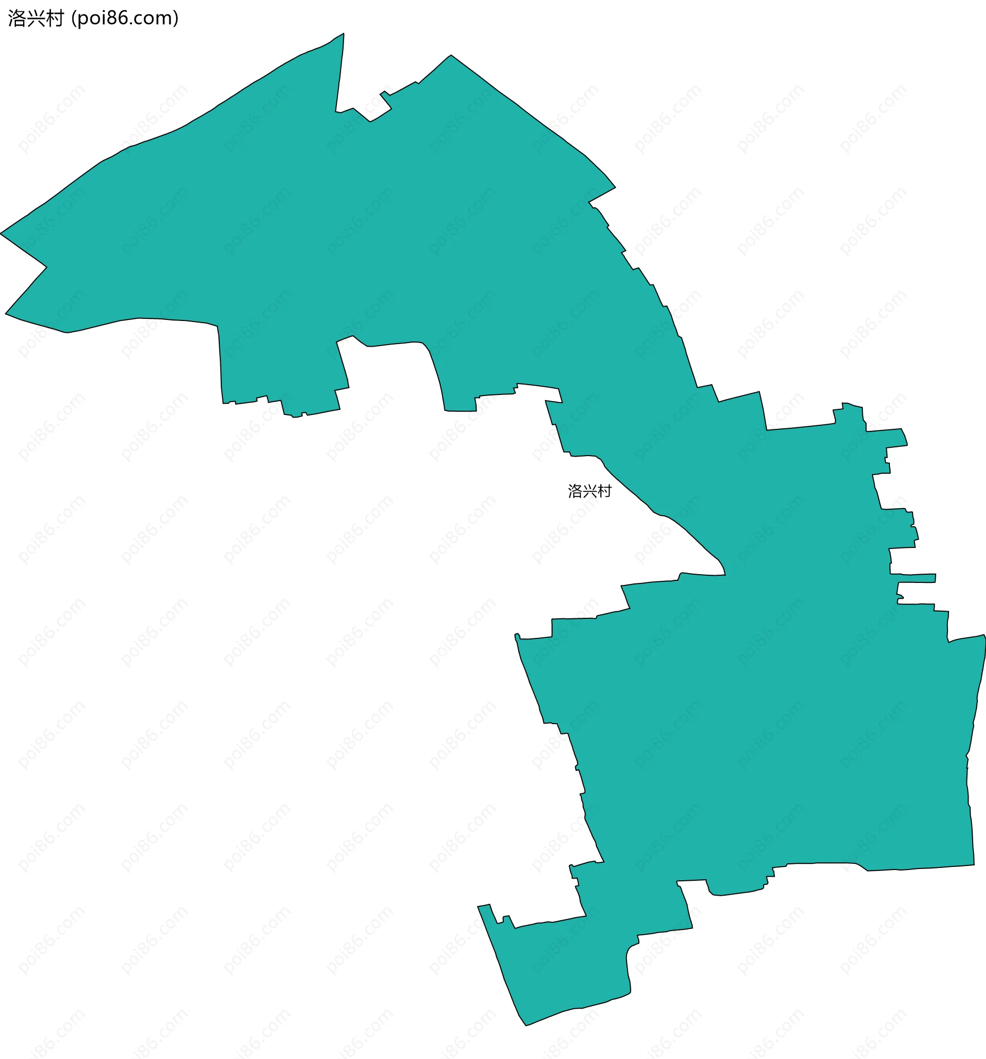 洛兴村边界地图