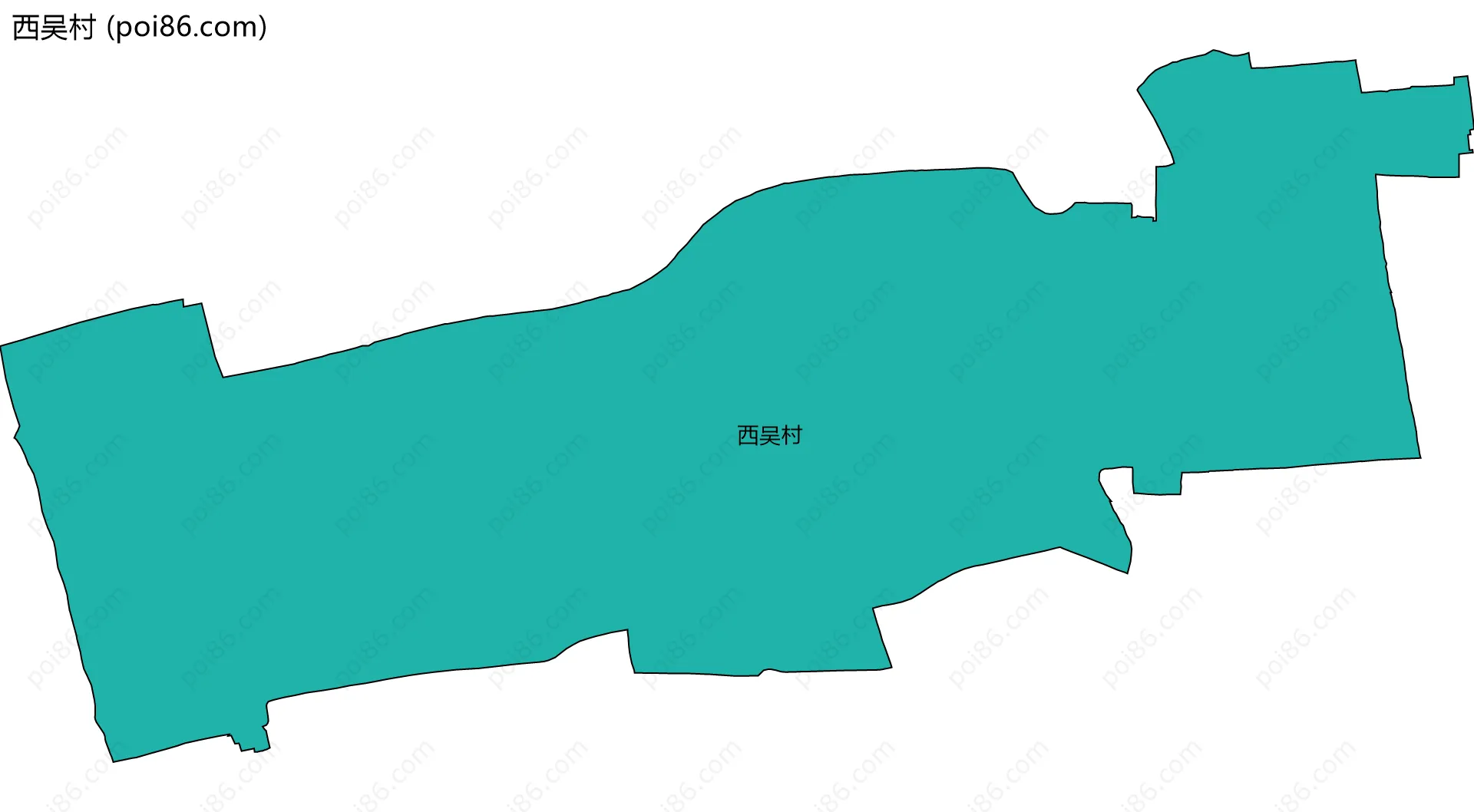 西吴村边界地图