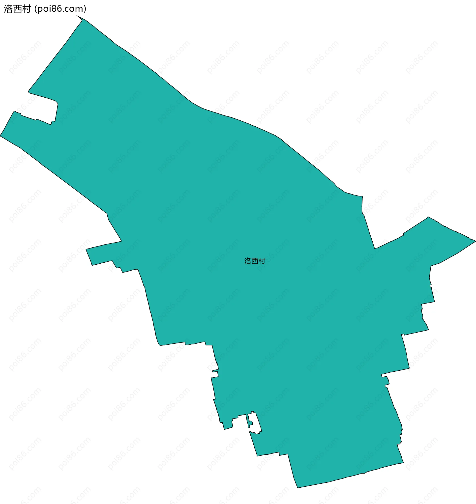 洛西村边界地图