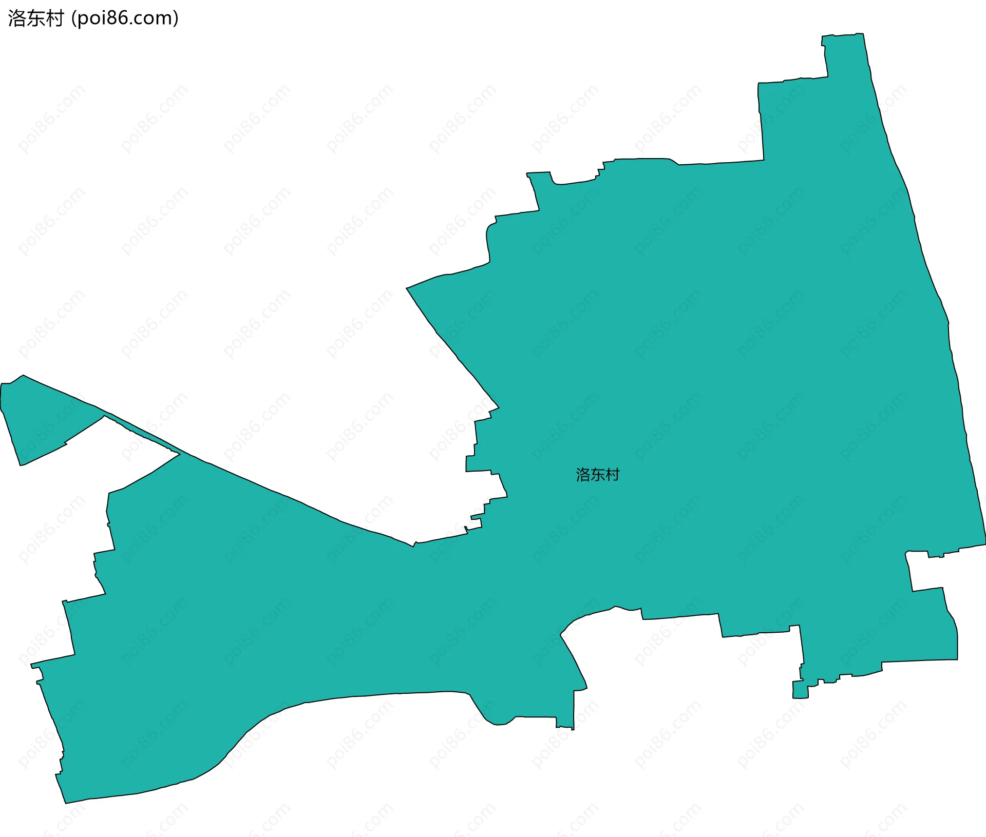 洛东村边界地图