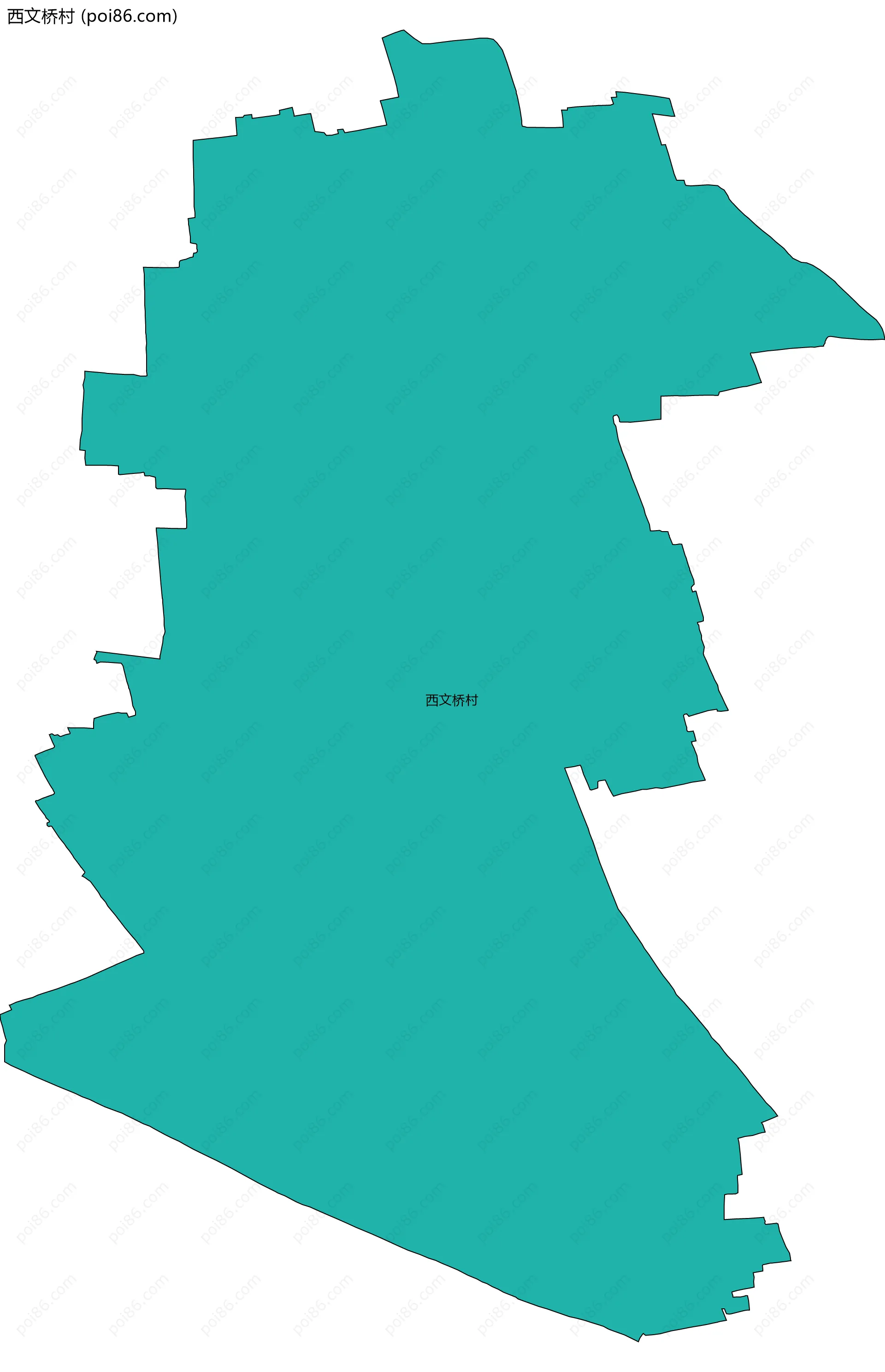 西文桥村边界地图