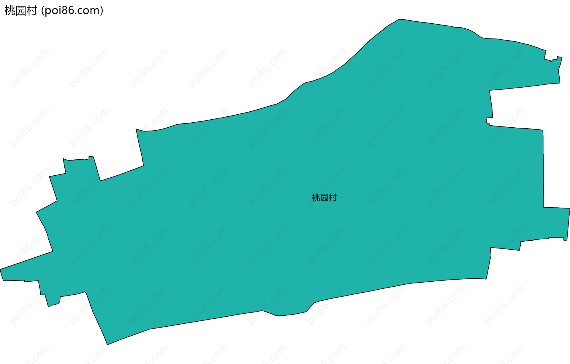 桃园村边界地图