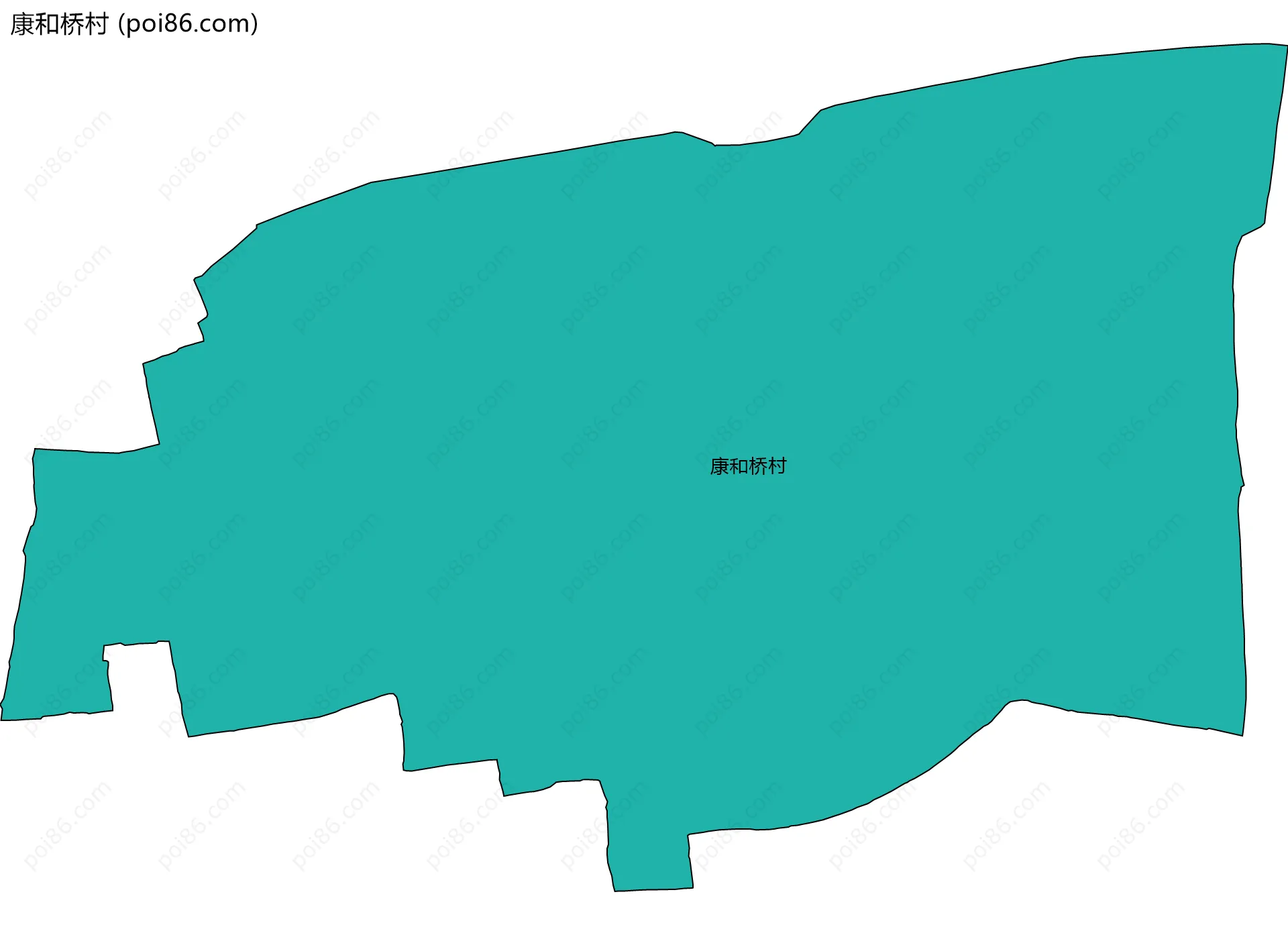康和桥村边界地图