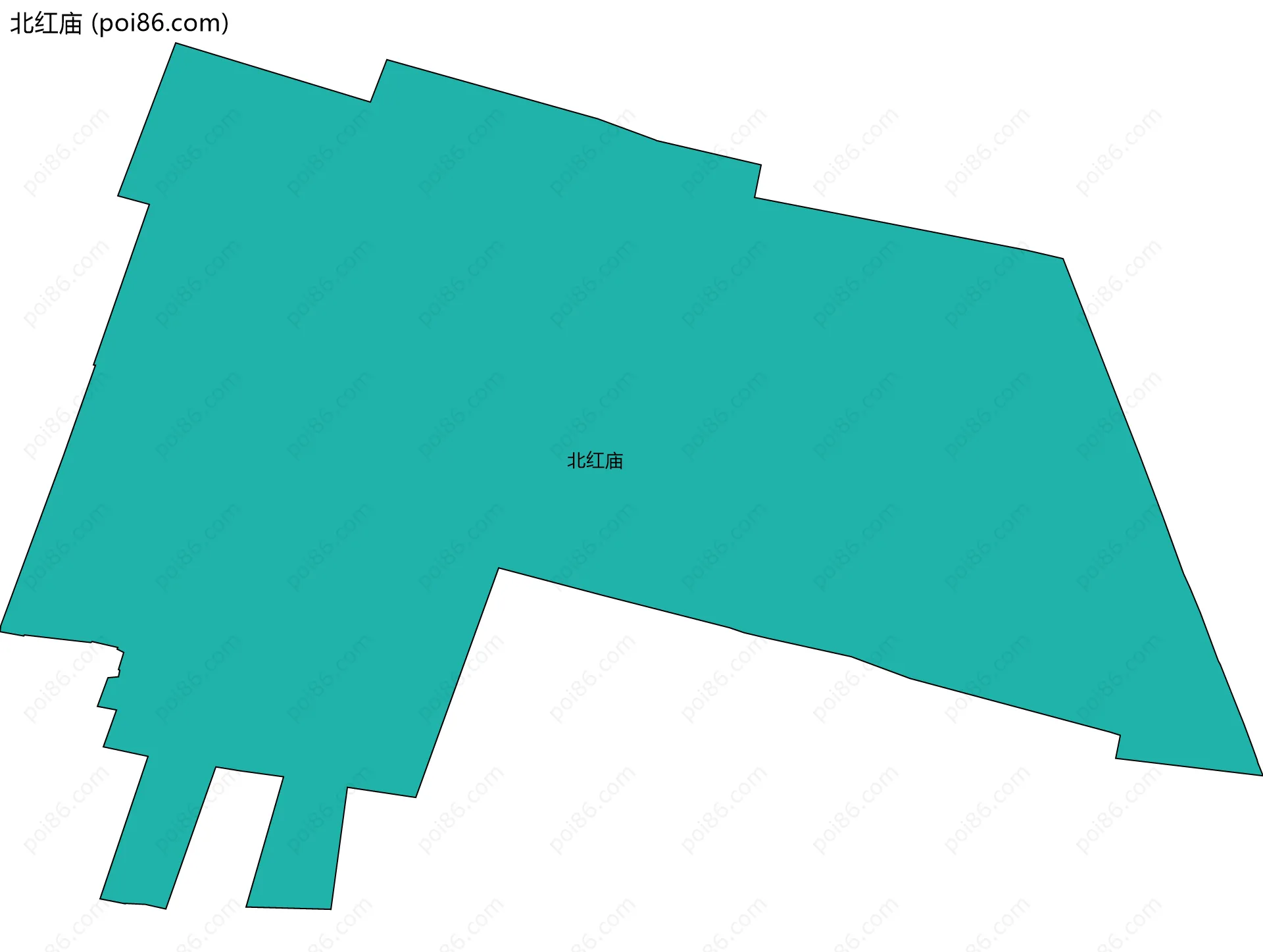 北红庙边界地图