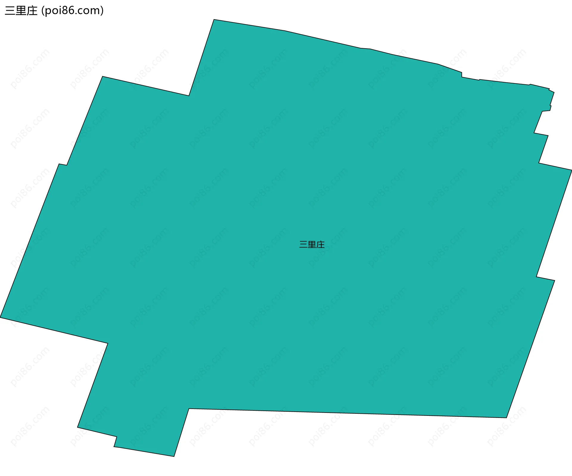 三里庄边界地图