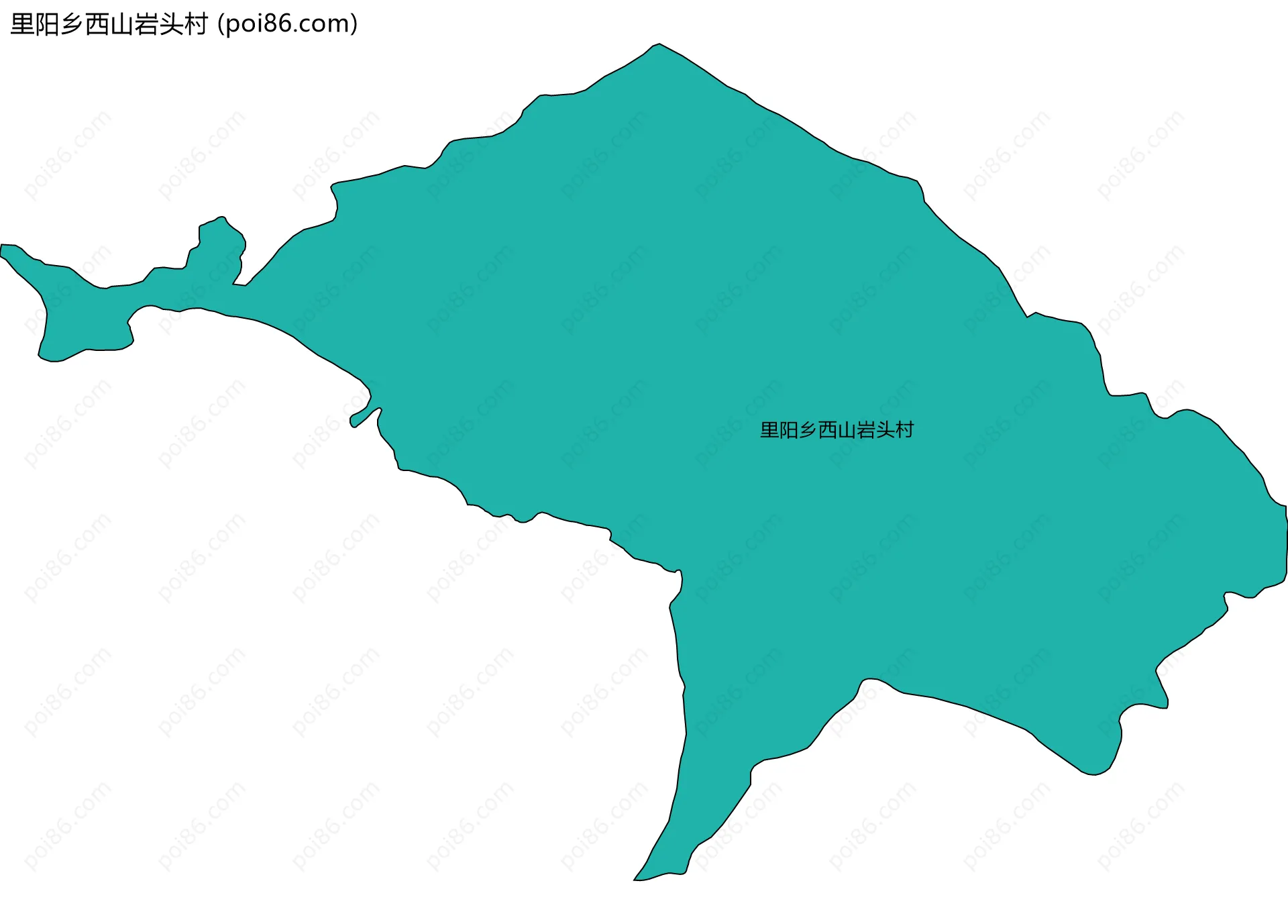 里阳乡西山岩头村边界地图