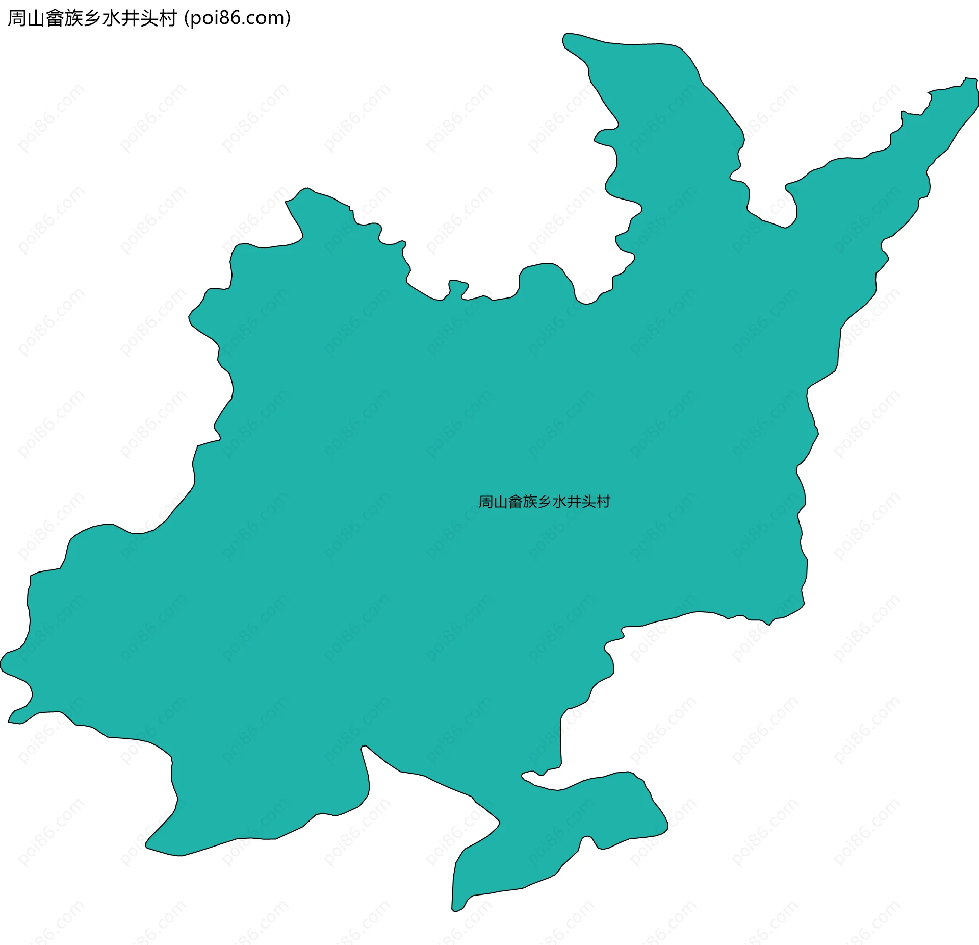 周山畲族乡水井头村边界地图