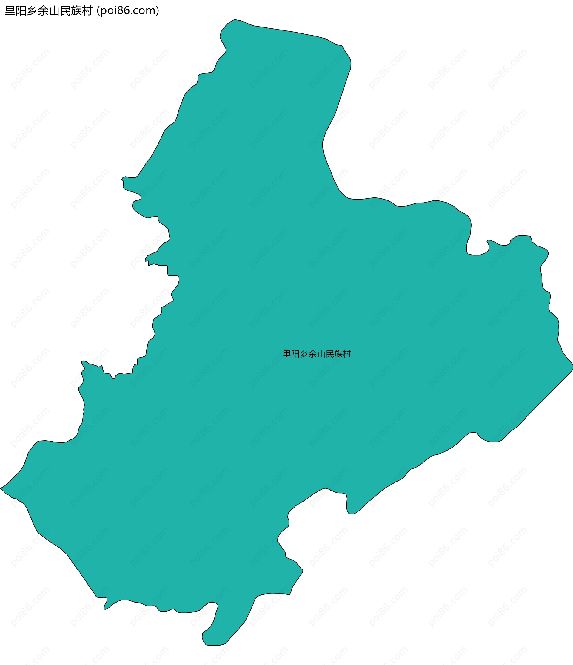 里阳乡余山民族村边界地图