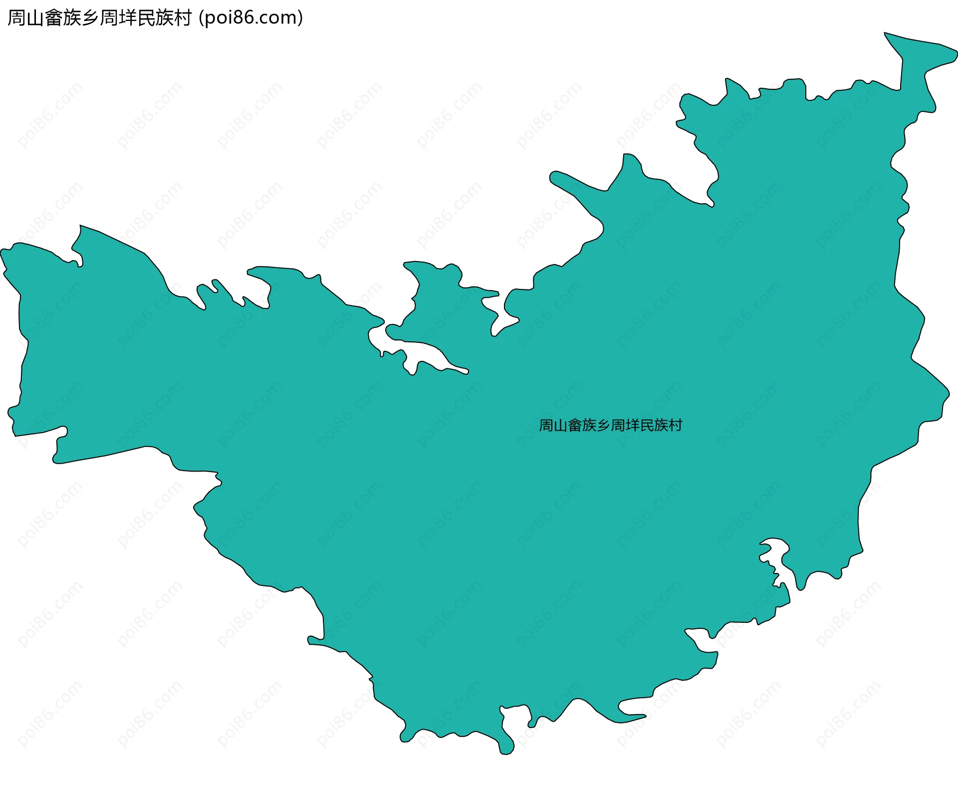 周山畲族乡周垟民族村边界地图