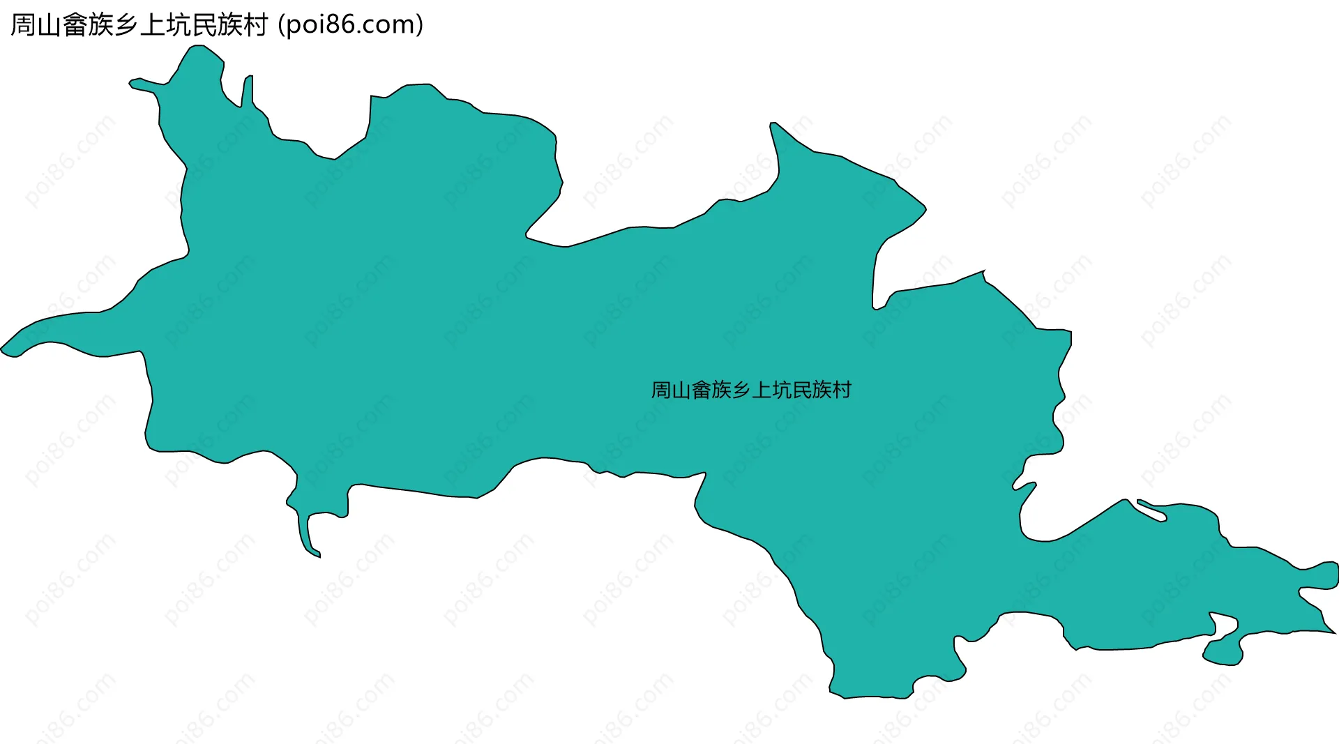 周山畲族乡上坑民族村边界地图