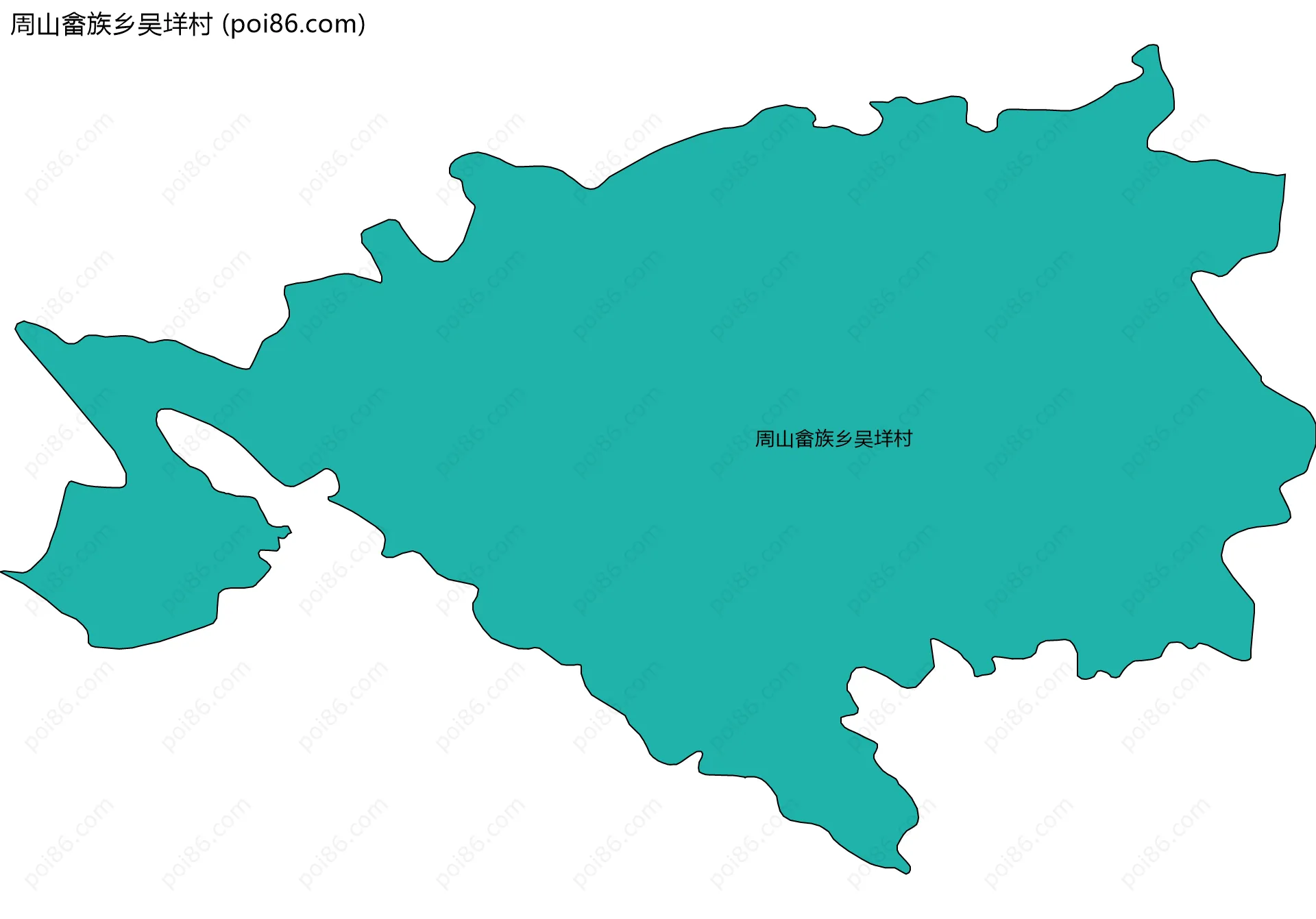 周山畲族乡吴垟村边界地图