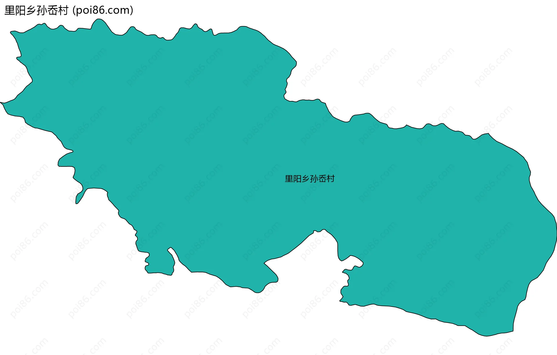 里阳乡孙岙村边界地图