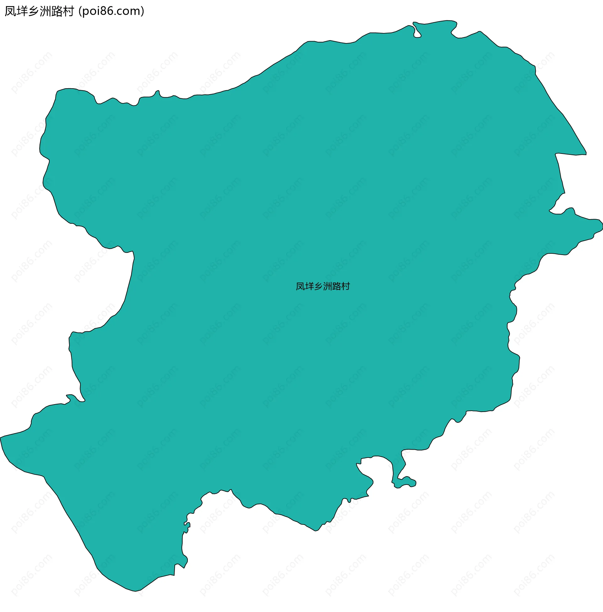 凤垟乡洲路村边界地图