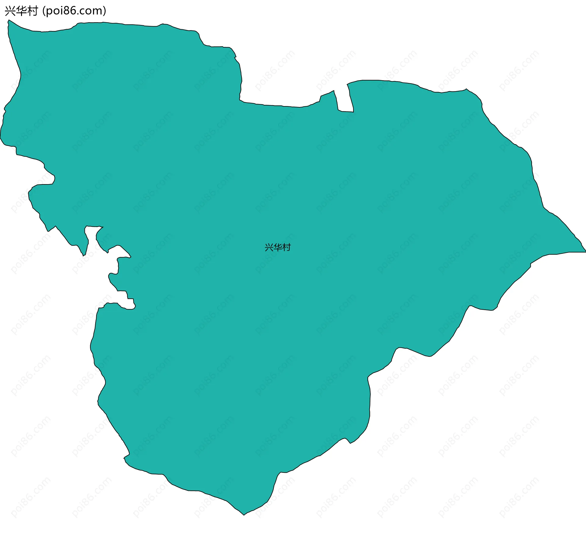 兴华村边界地图