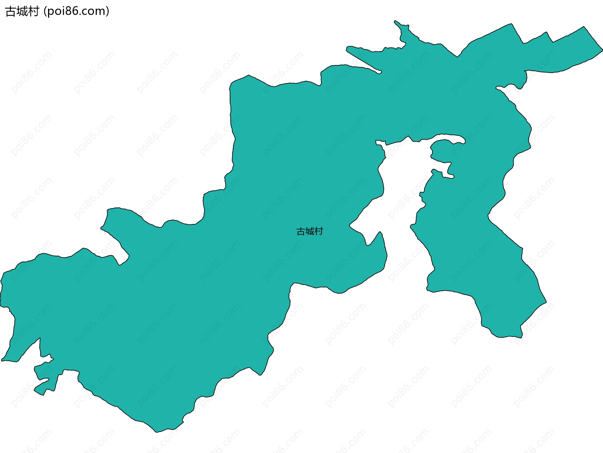古城村边界地图