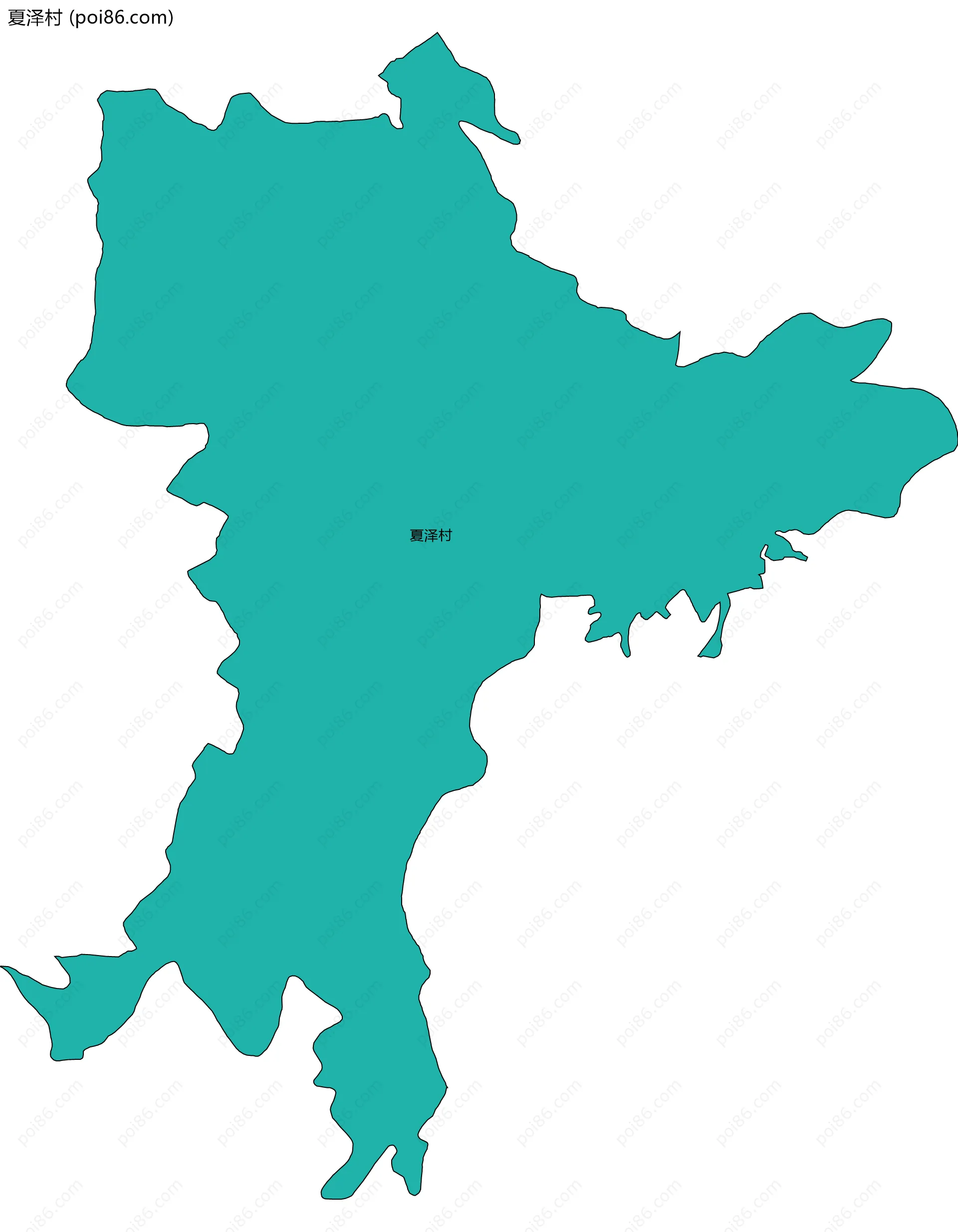 夏泽村边界地图
