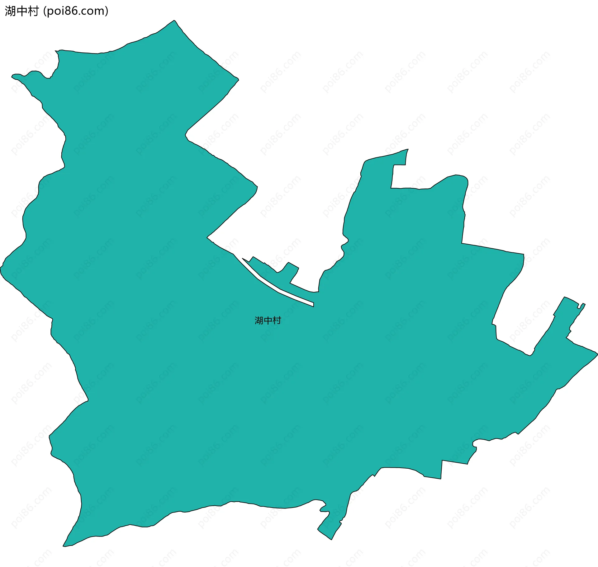 湖中村边界地图