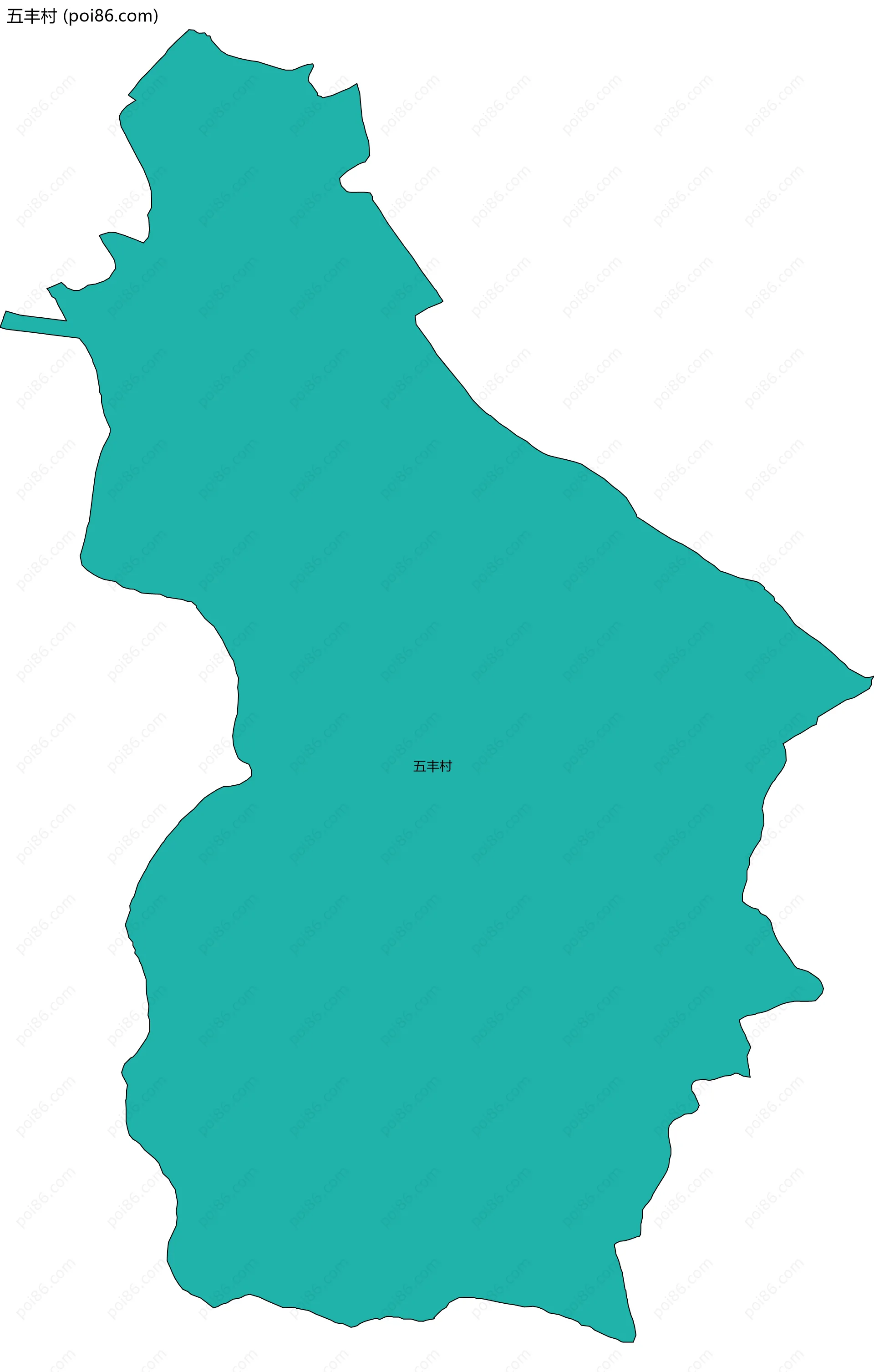 五丰村边界地图