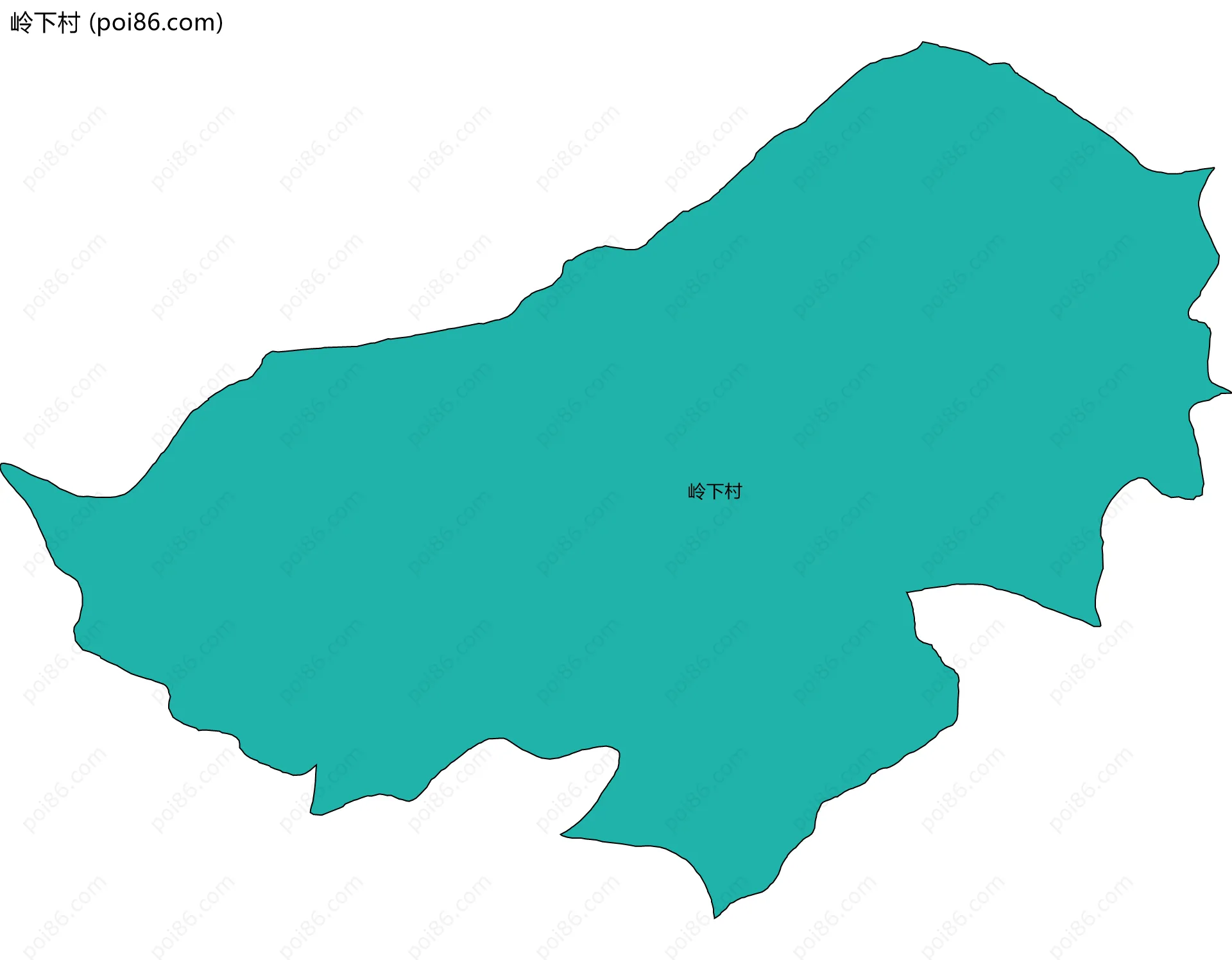 岭下村边界地图