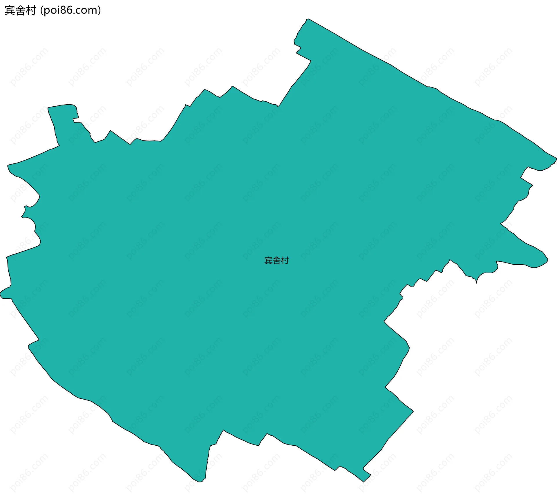 宾舍村边界地图
