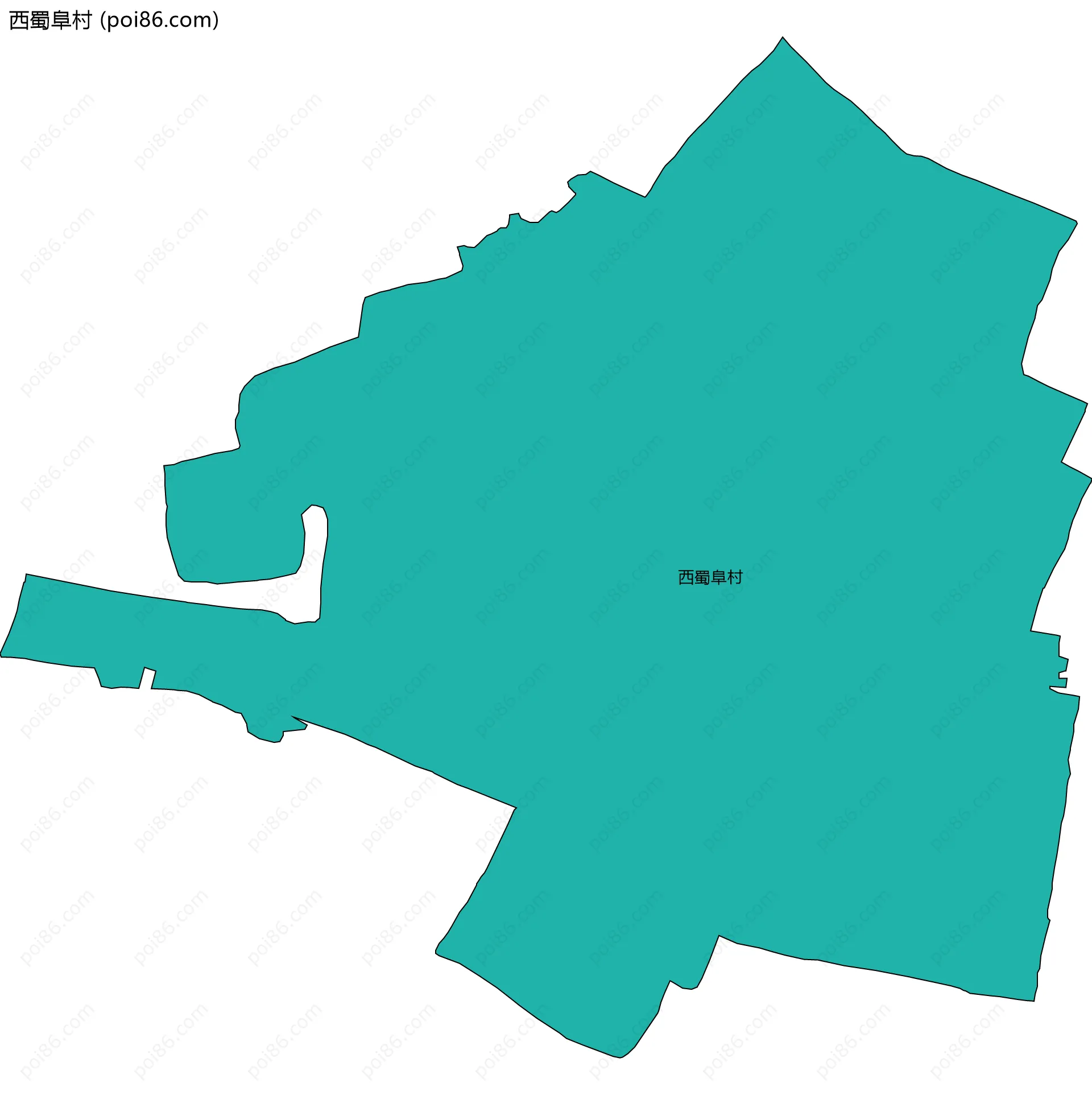 西蜀阜村边界地图