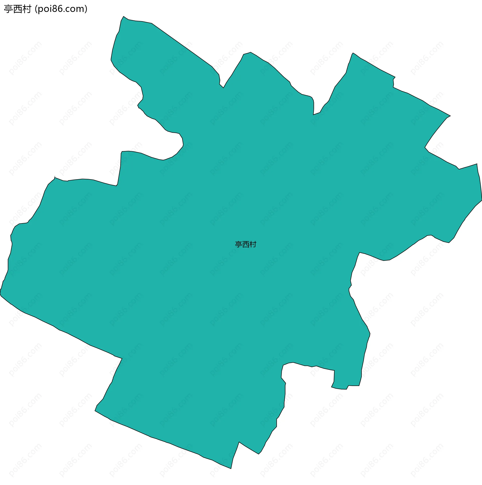 亭西村边界地图