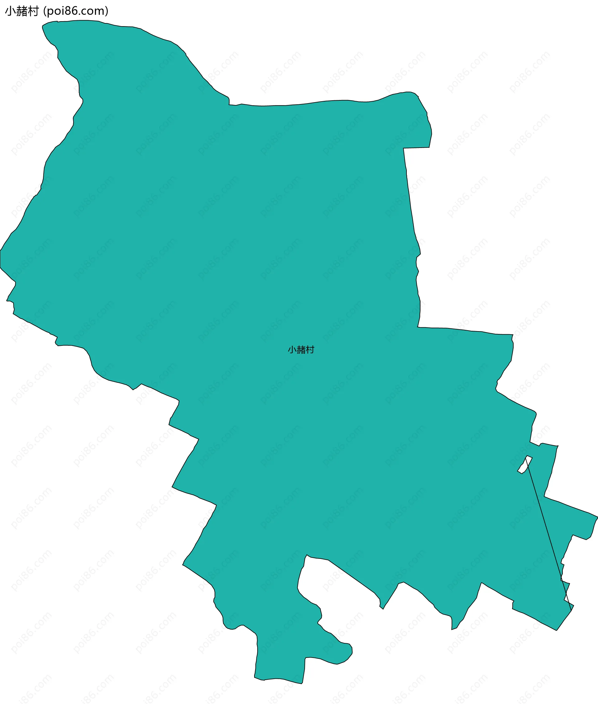 小赭村边界地图