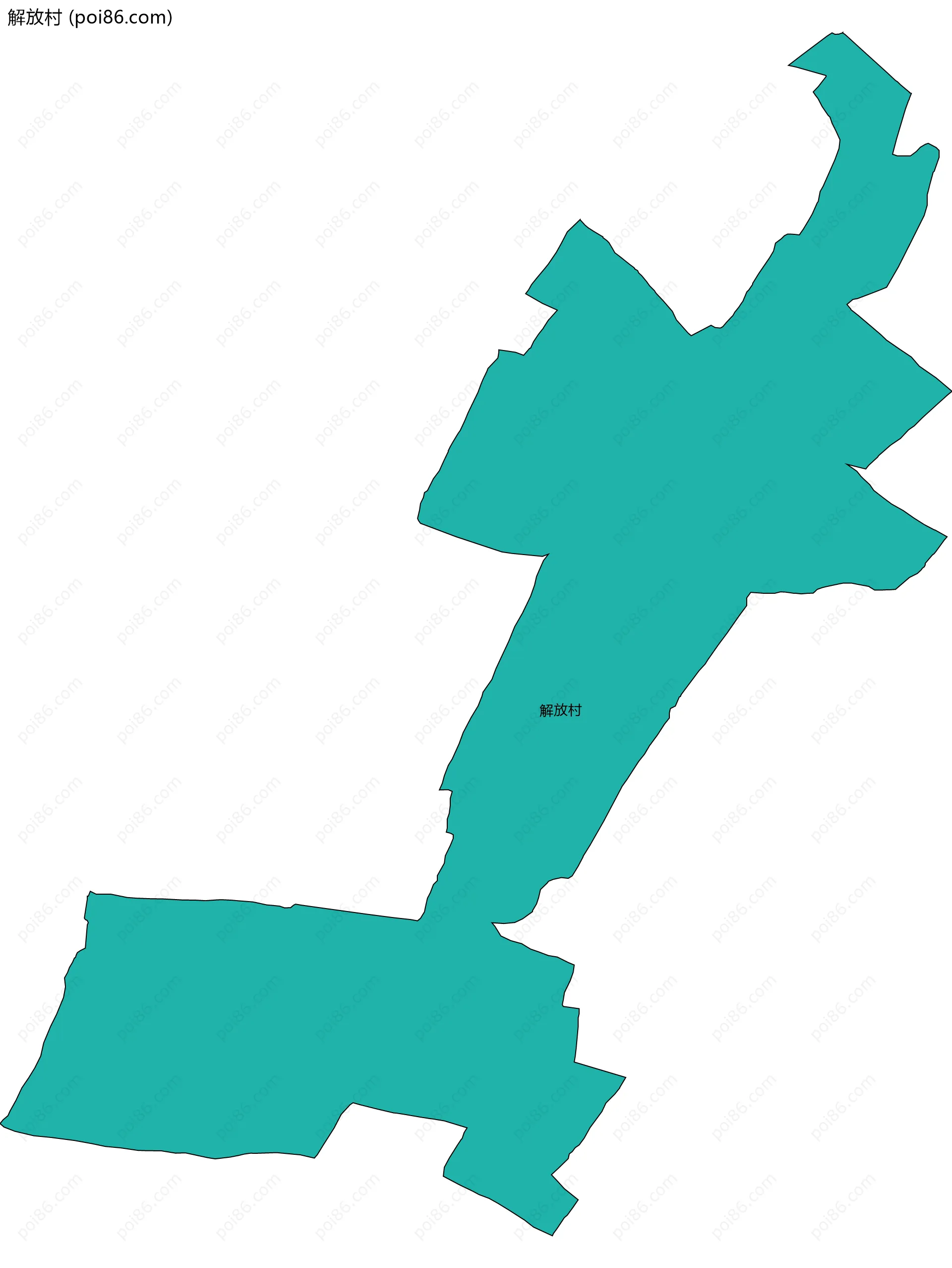 解放村边界地图