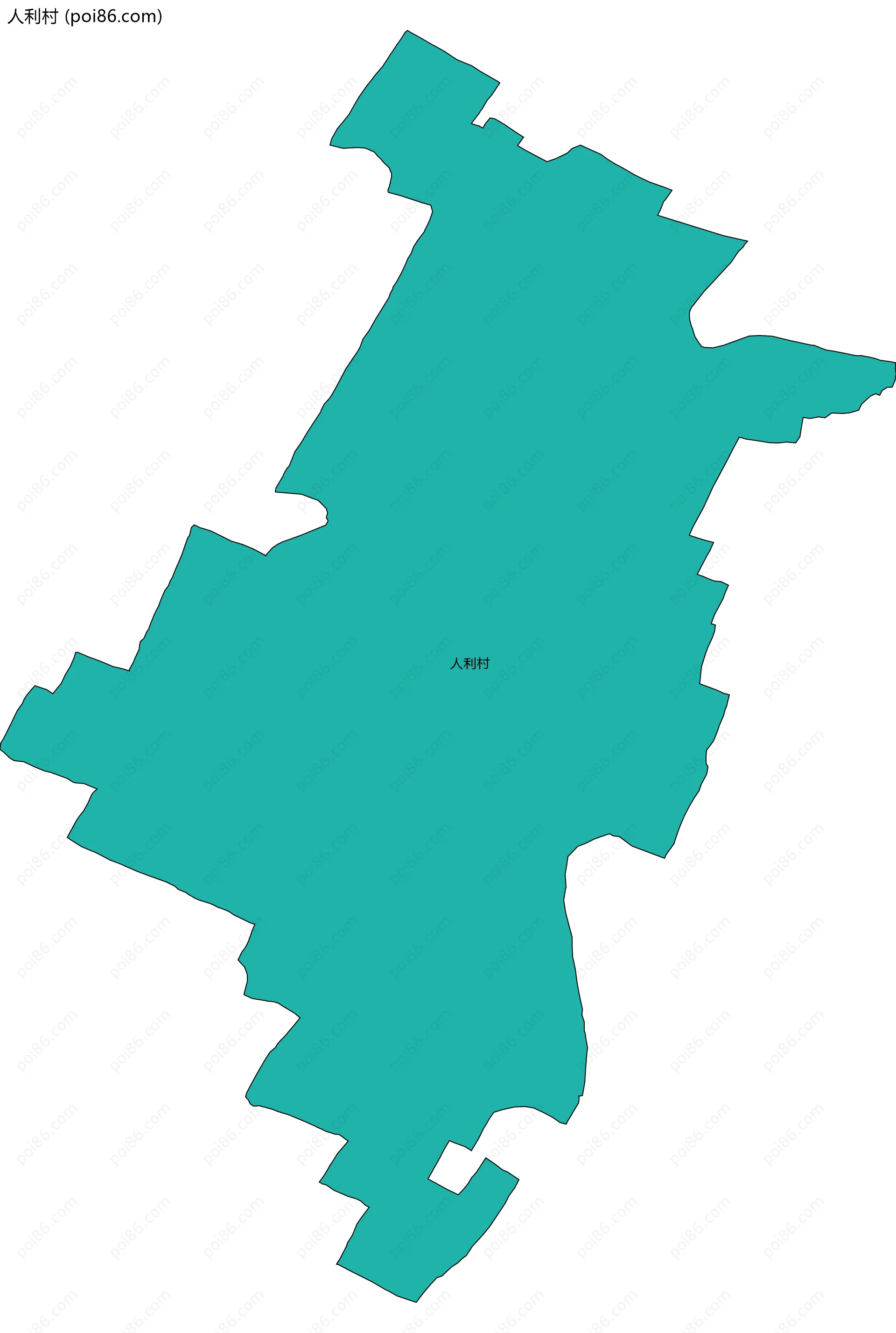 人利村边界地图