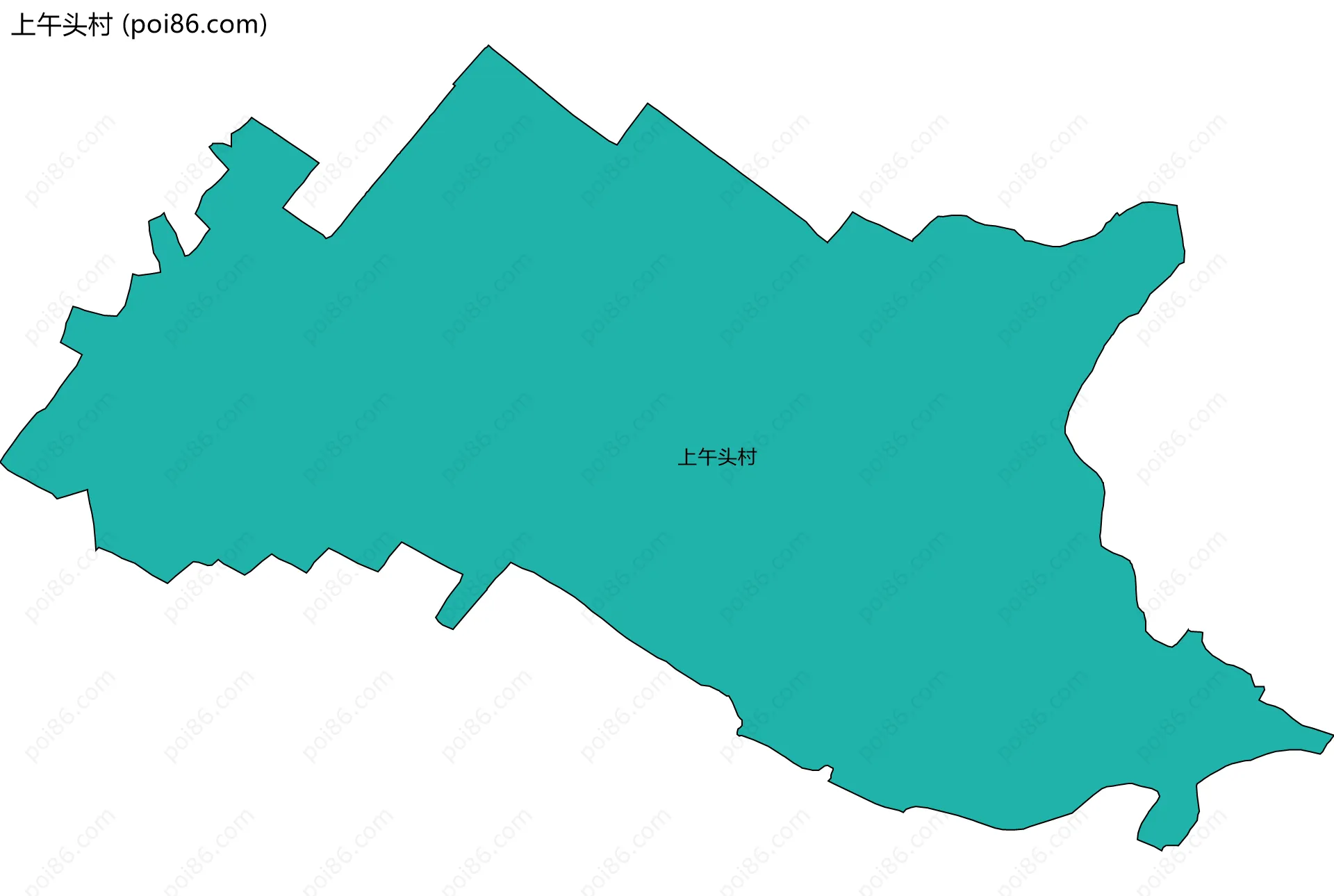 上午头村边界地图