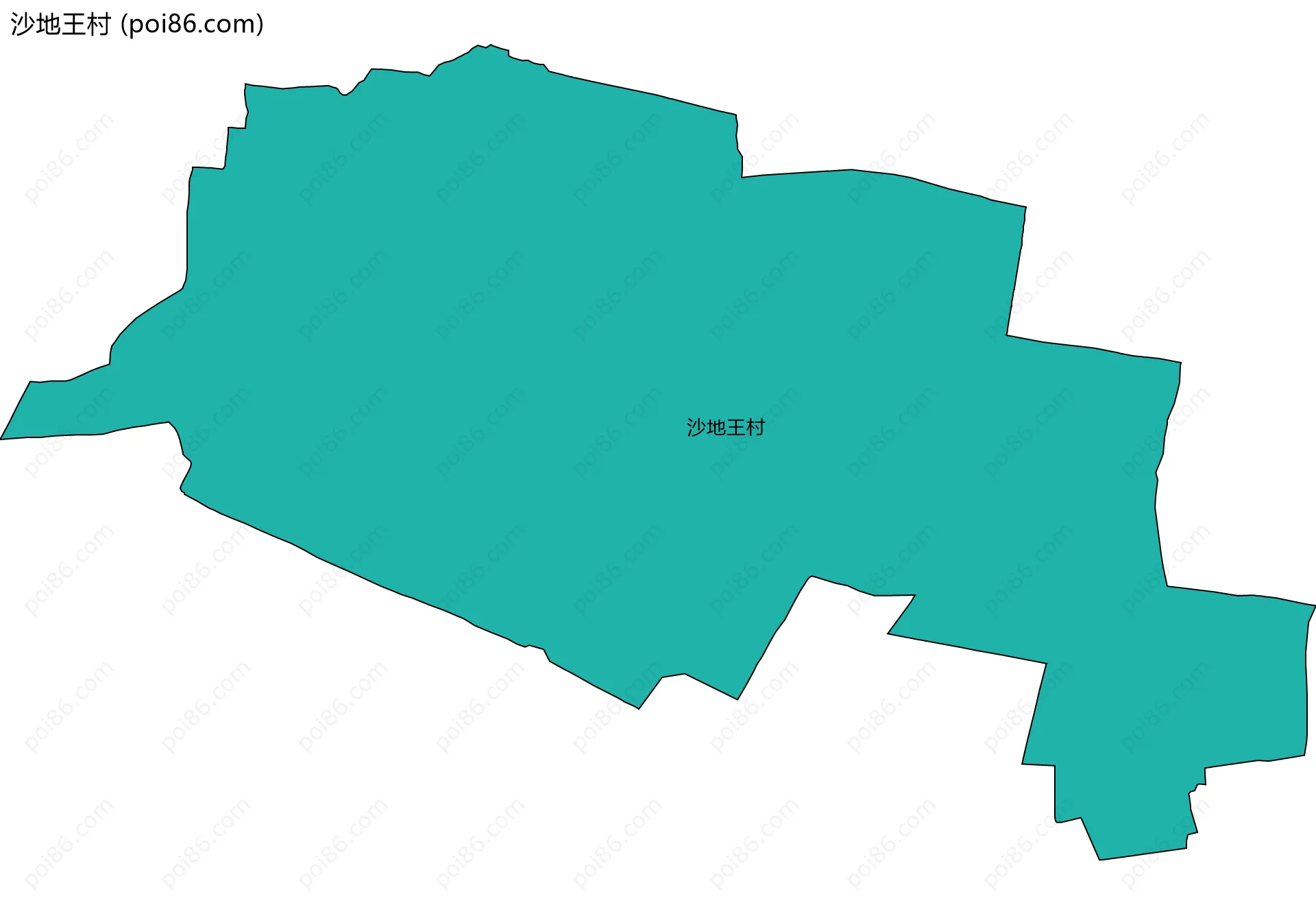 沙地王村边界地图